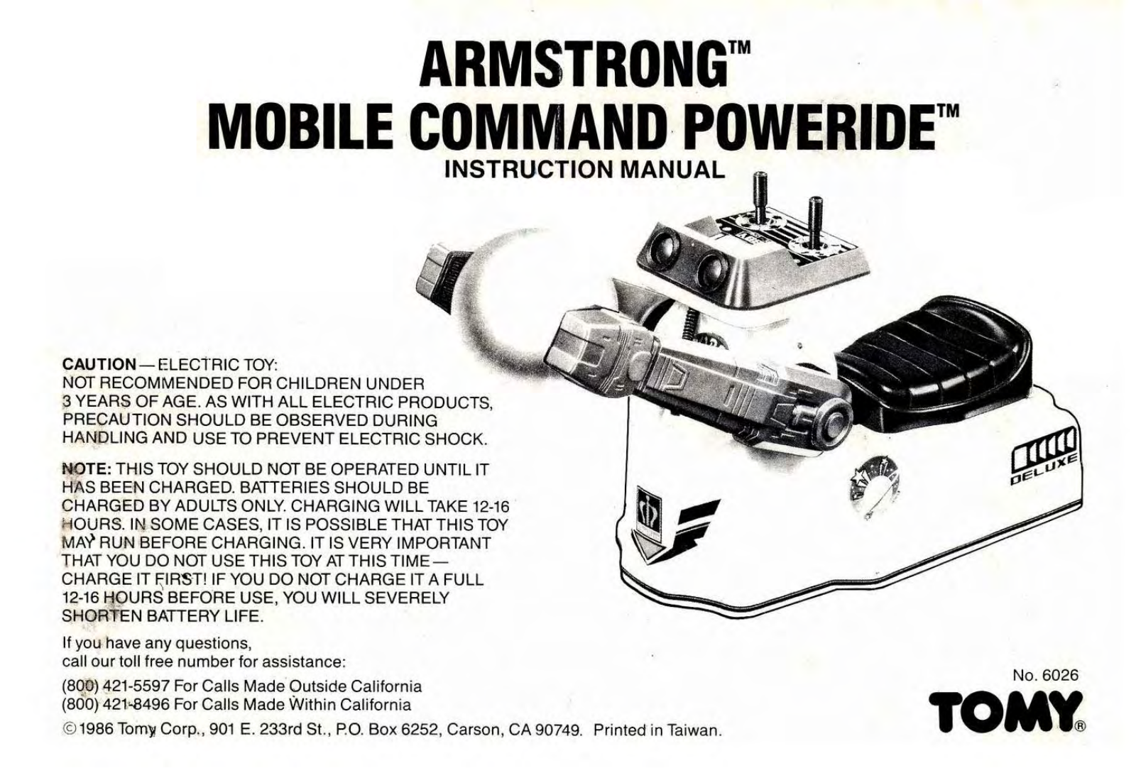 Tomy ARMSTRONG User Manual