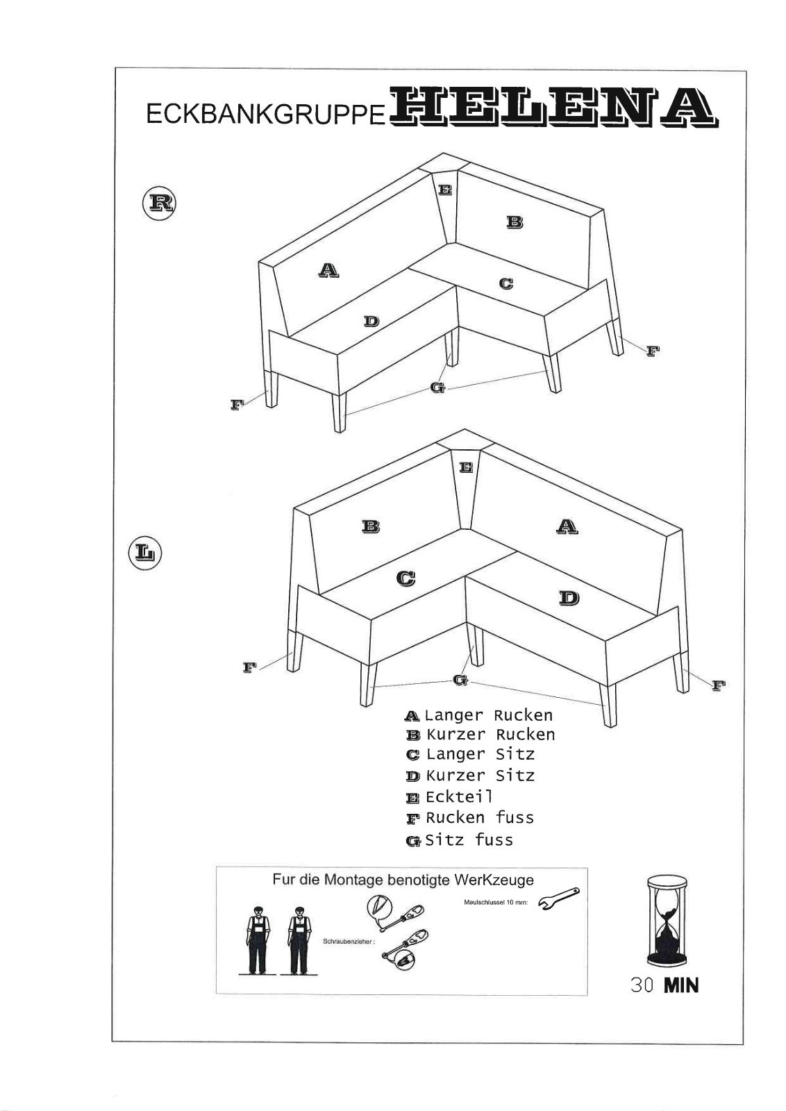 Home affaire Hellen Assembly instructions