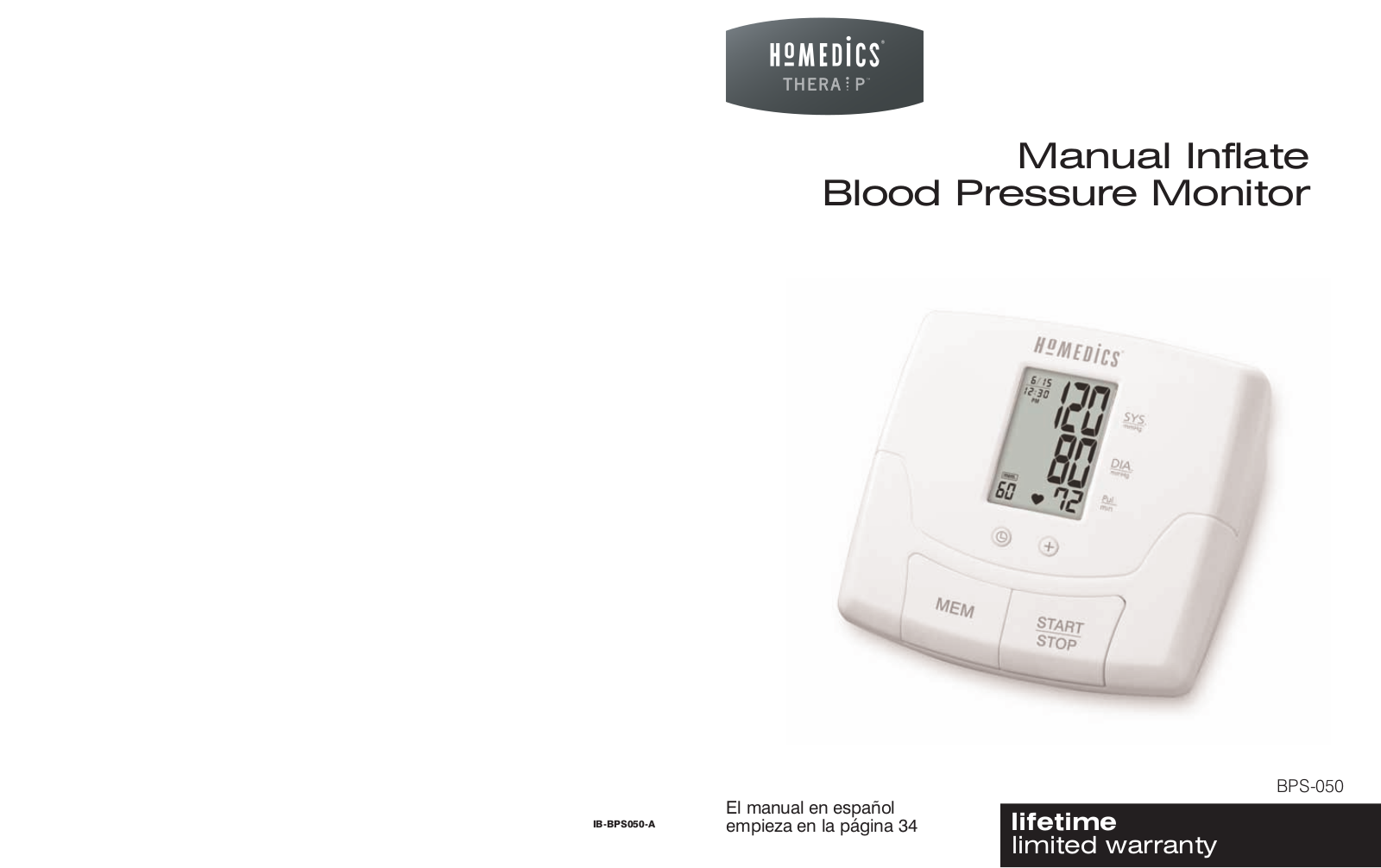 Homedics BPS-050 User Manual