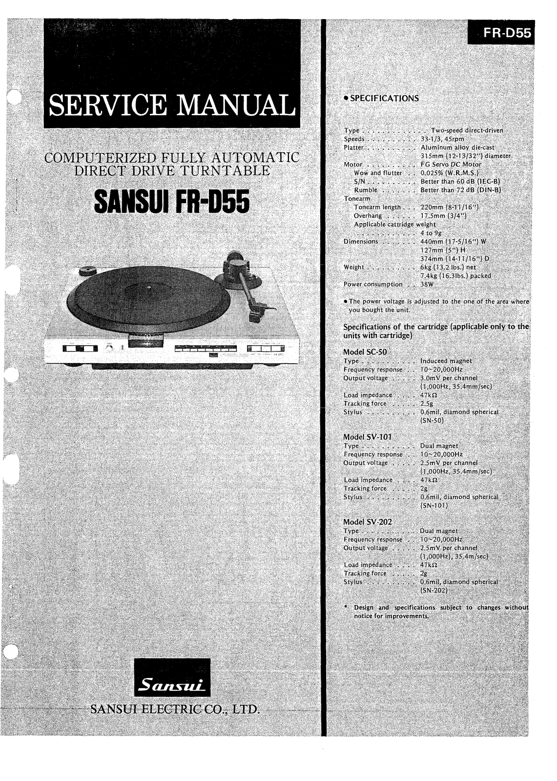 Sansui FRD-55 Service manual
