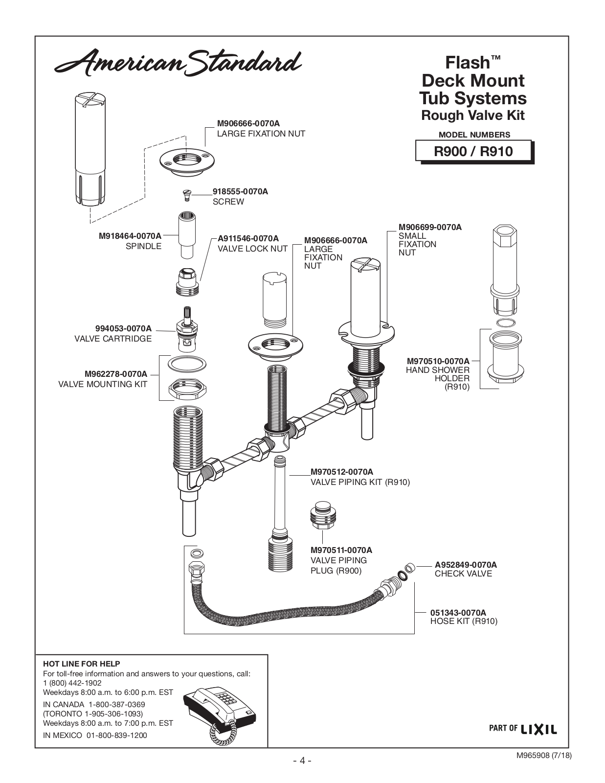 American Standard R900, R910 Service manual