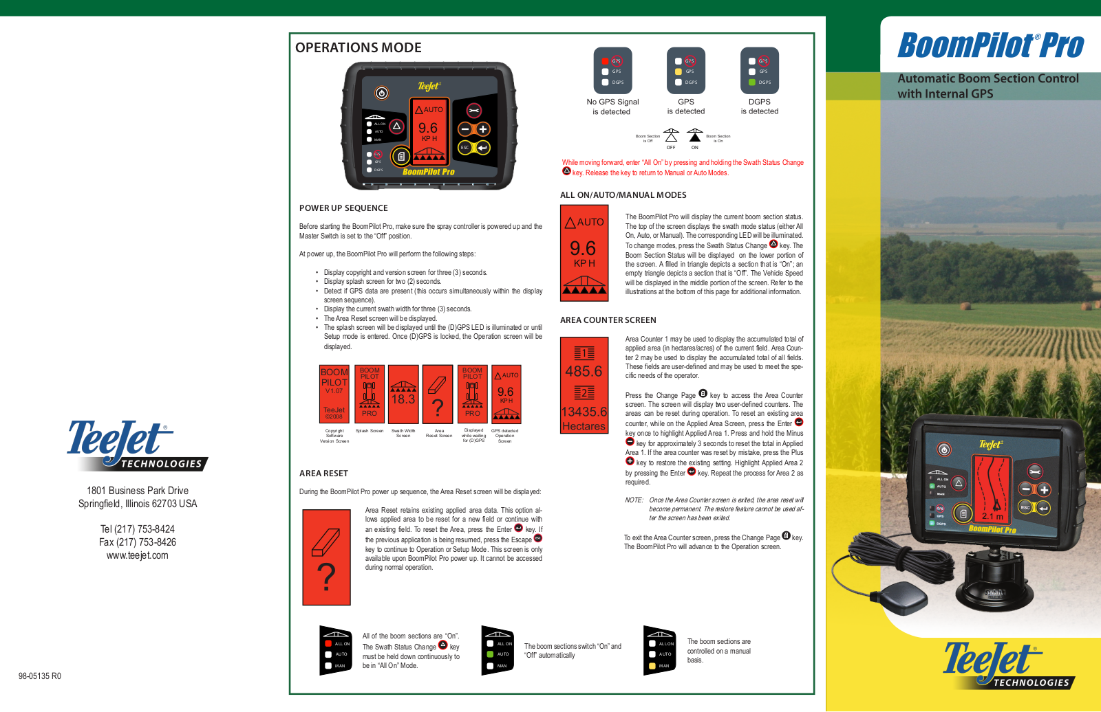 TeeJet BoomPilot Pro Metric User Manual