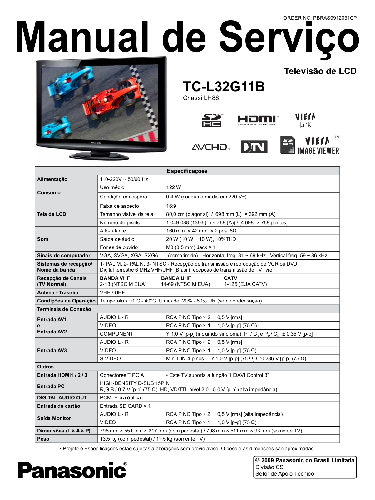 Panasonic TC-L32G11B Schematic