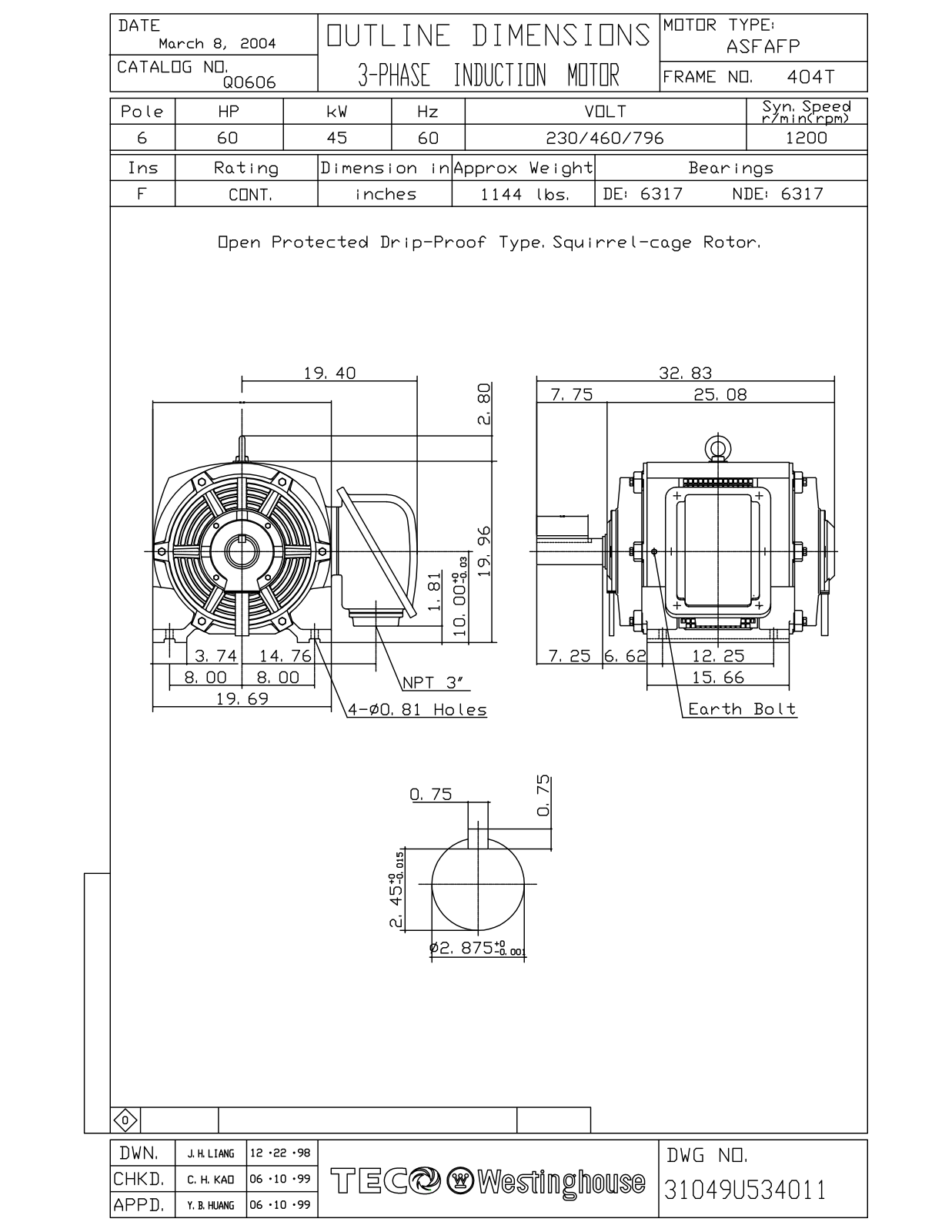 Teco Q0606 Reference Drawing