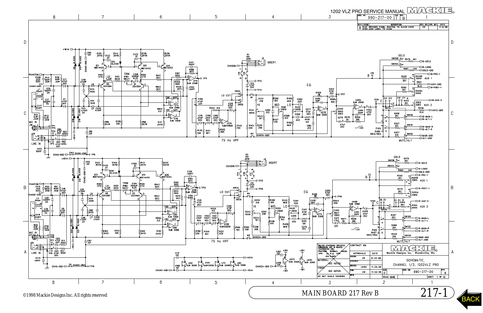 Mach 1 Acoustics 1202-VLZPRO Schematic