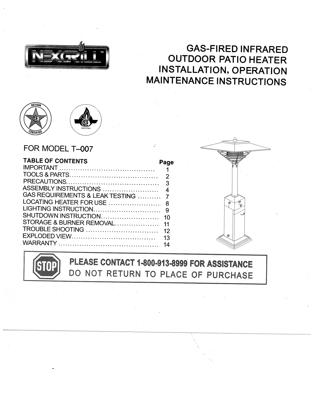 Nex T-007 Owner's Manual