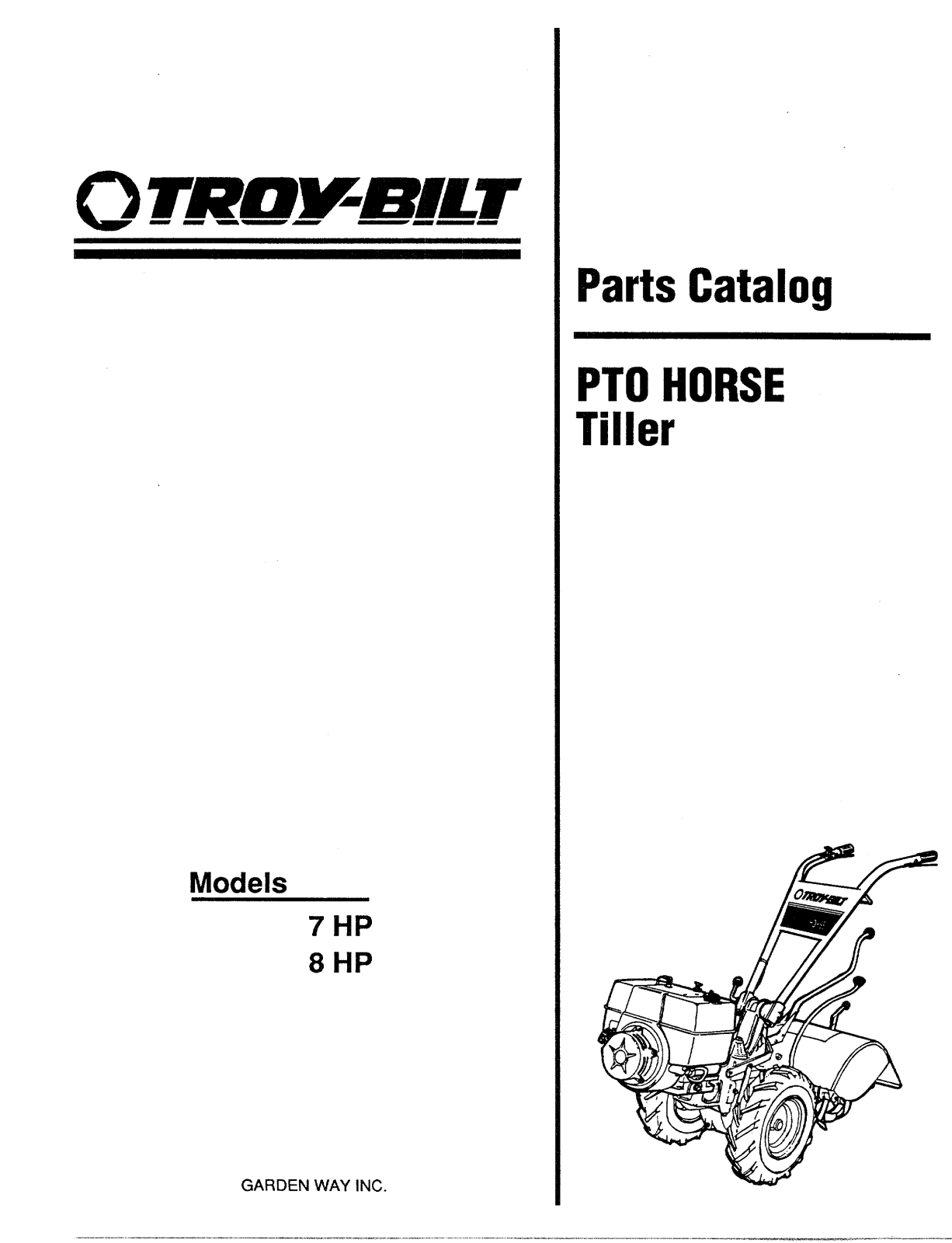 Mtd 7HP, 8HP PARTS MANUAL