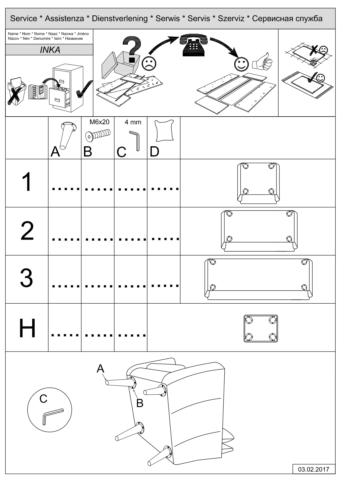 Home affaire Hocker Assembly instructions - ManualMachine.com