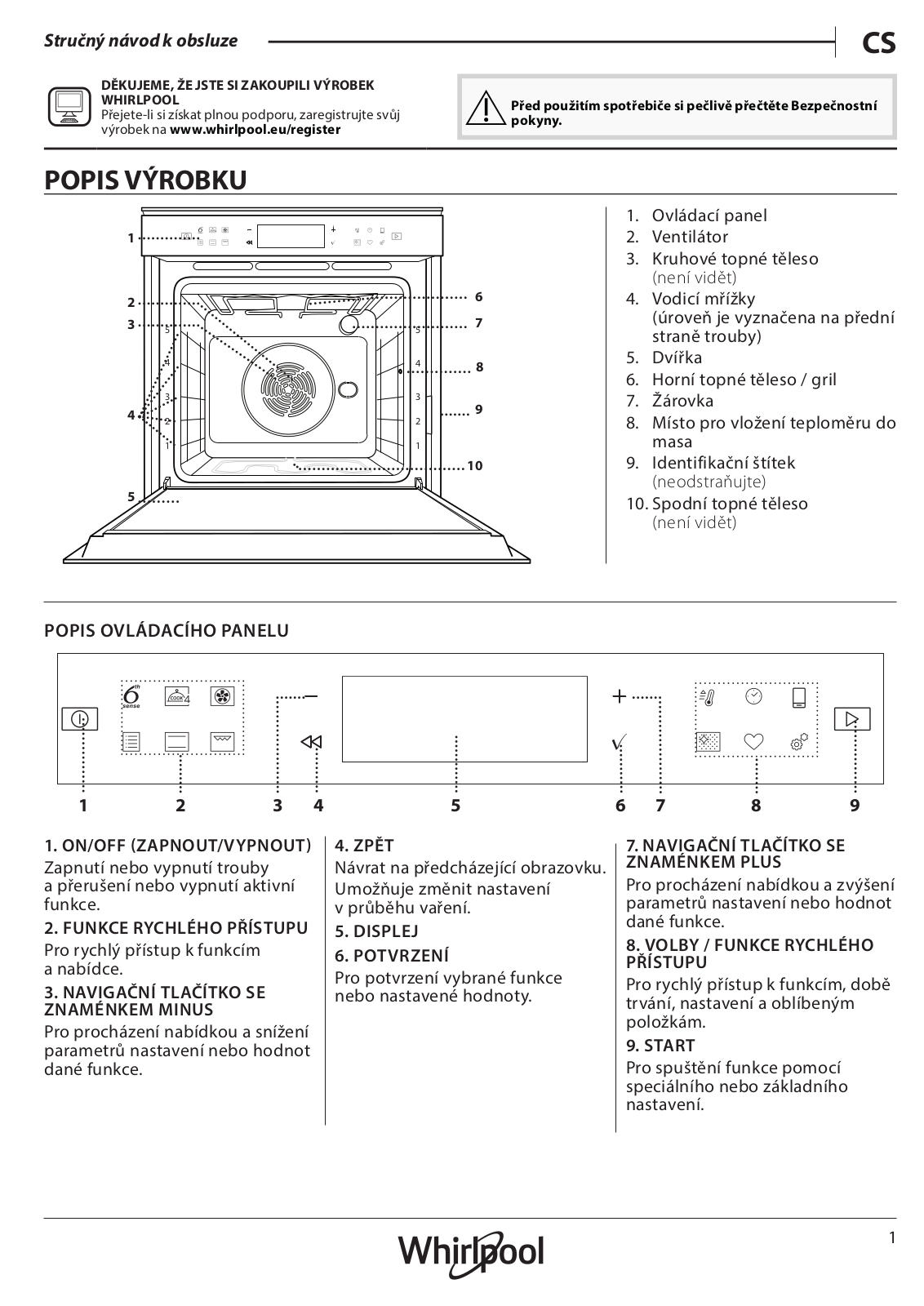 WHIRLPOOL W7 OM3 4S1 P Daily Reference Guide