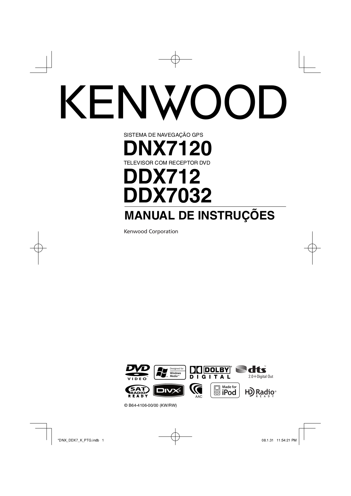 Kenwood DDX712, DDX7032, DNX7120 User Manual