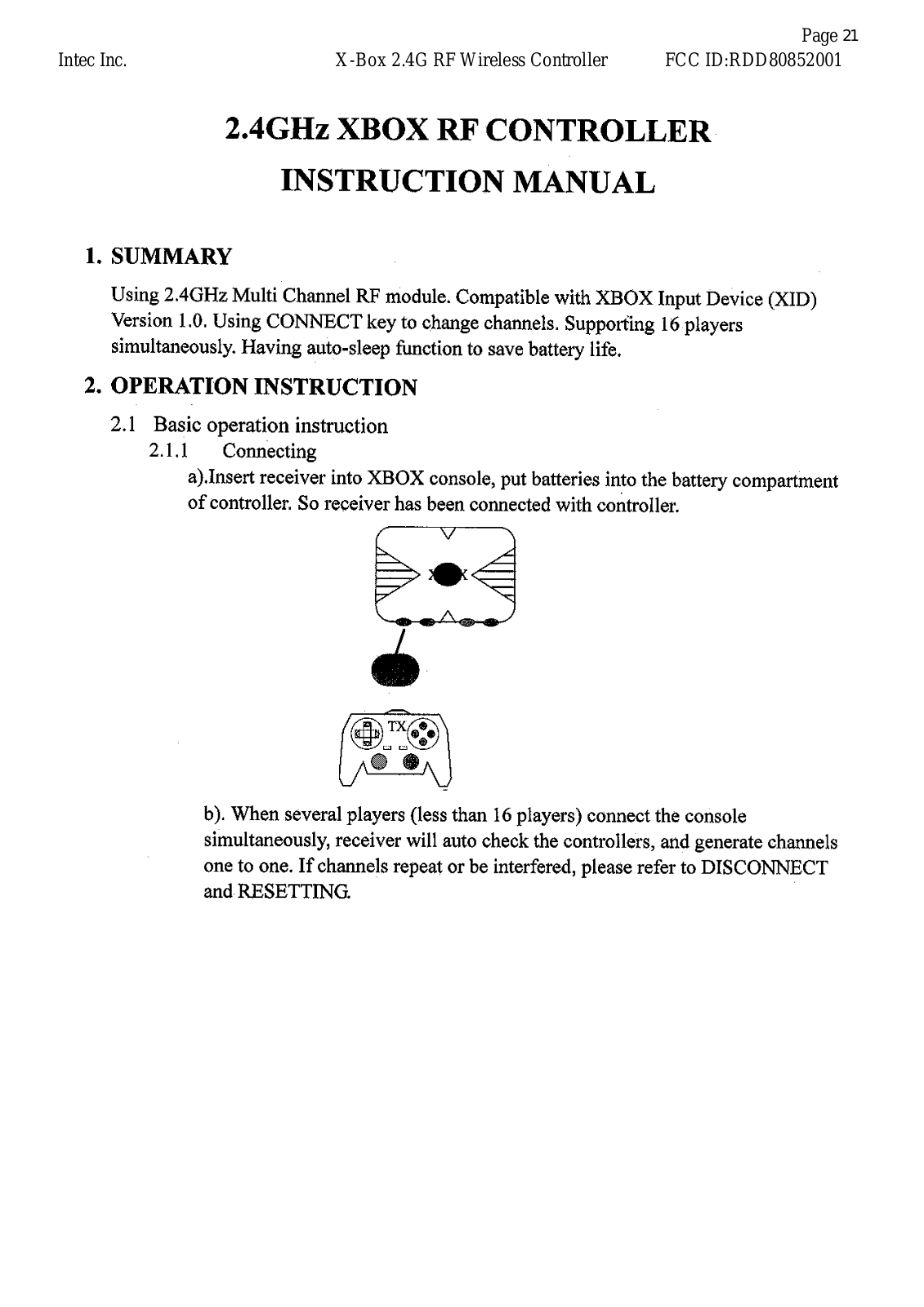 Intec 80852001 User Manual