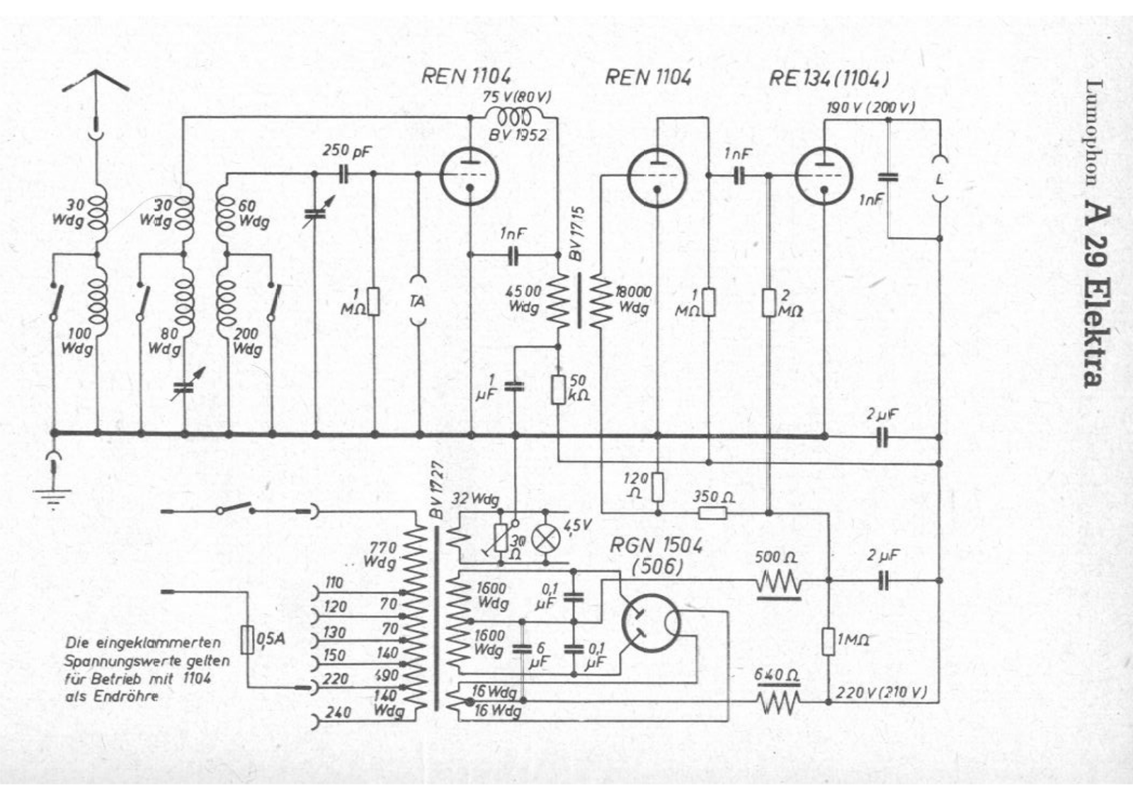 Lumophon a29 elektra schematic - ManualMachine.com