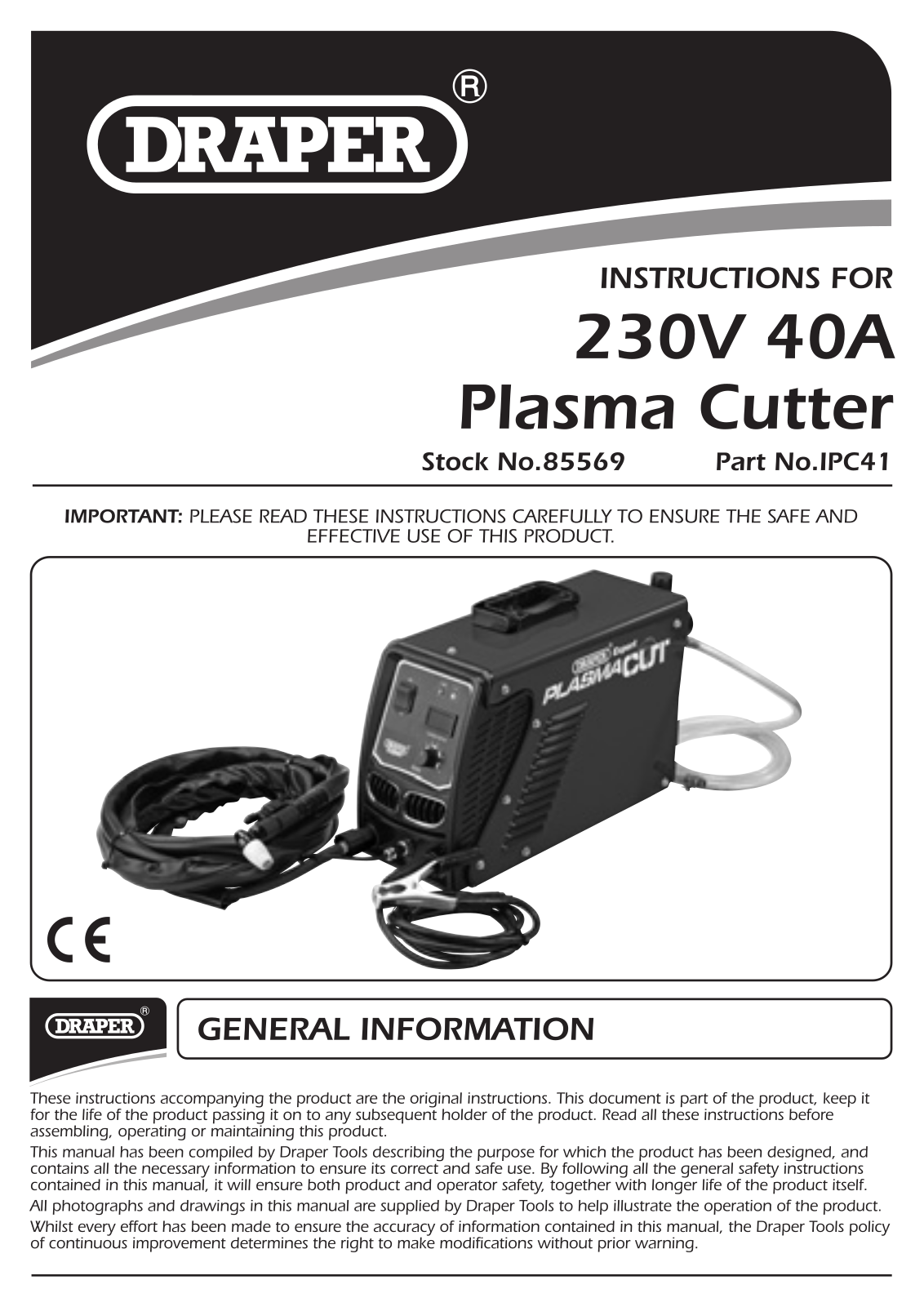 Draper IPC41 Instruction Booklet - ManualMachine.com