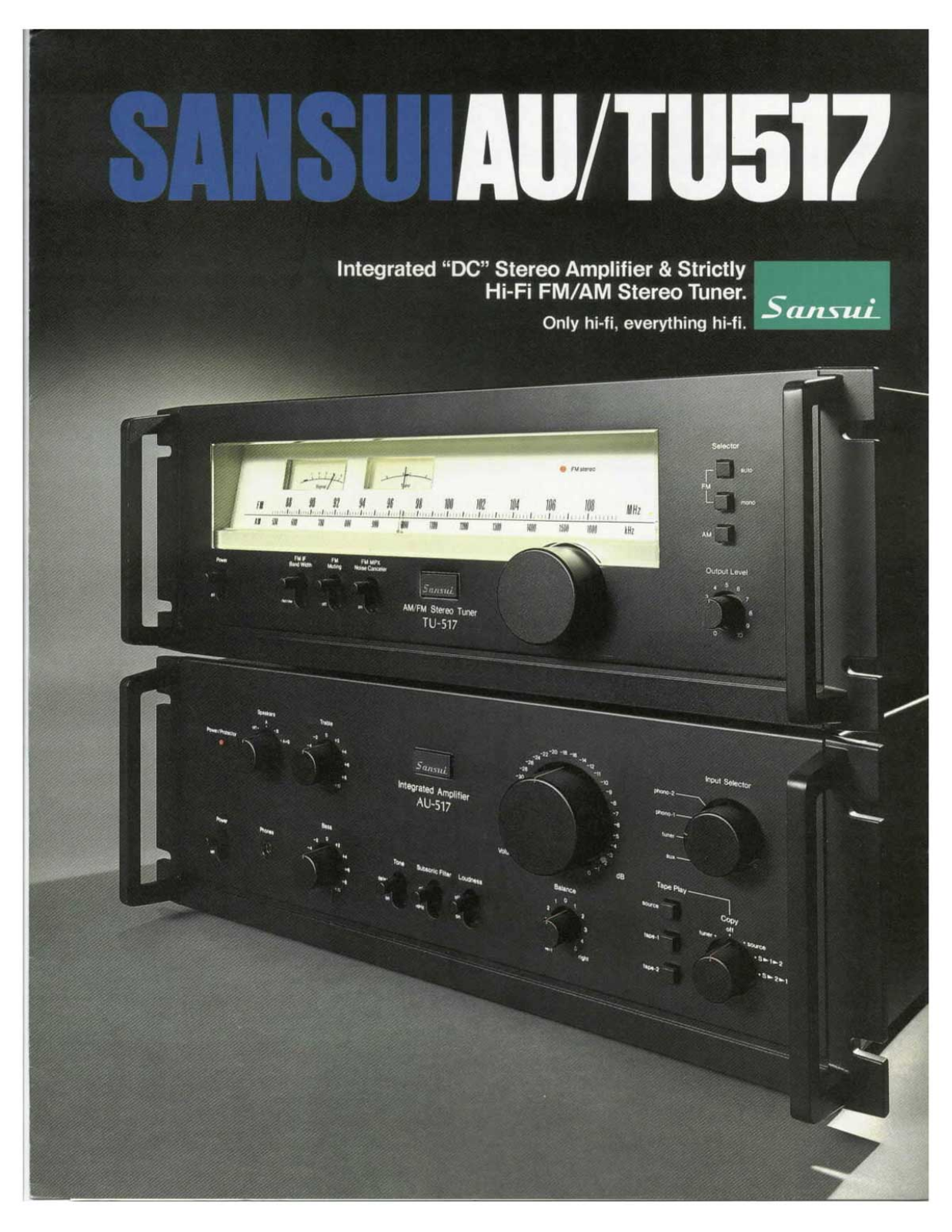 Sansui TU-517, AU-517 Brochure