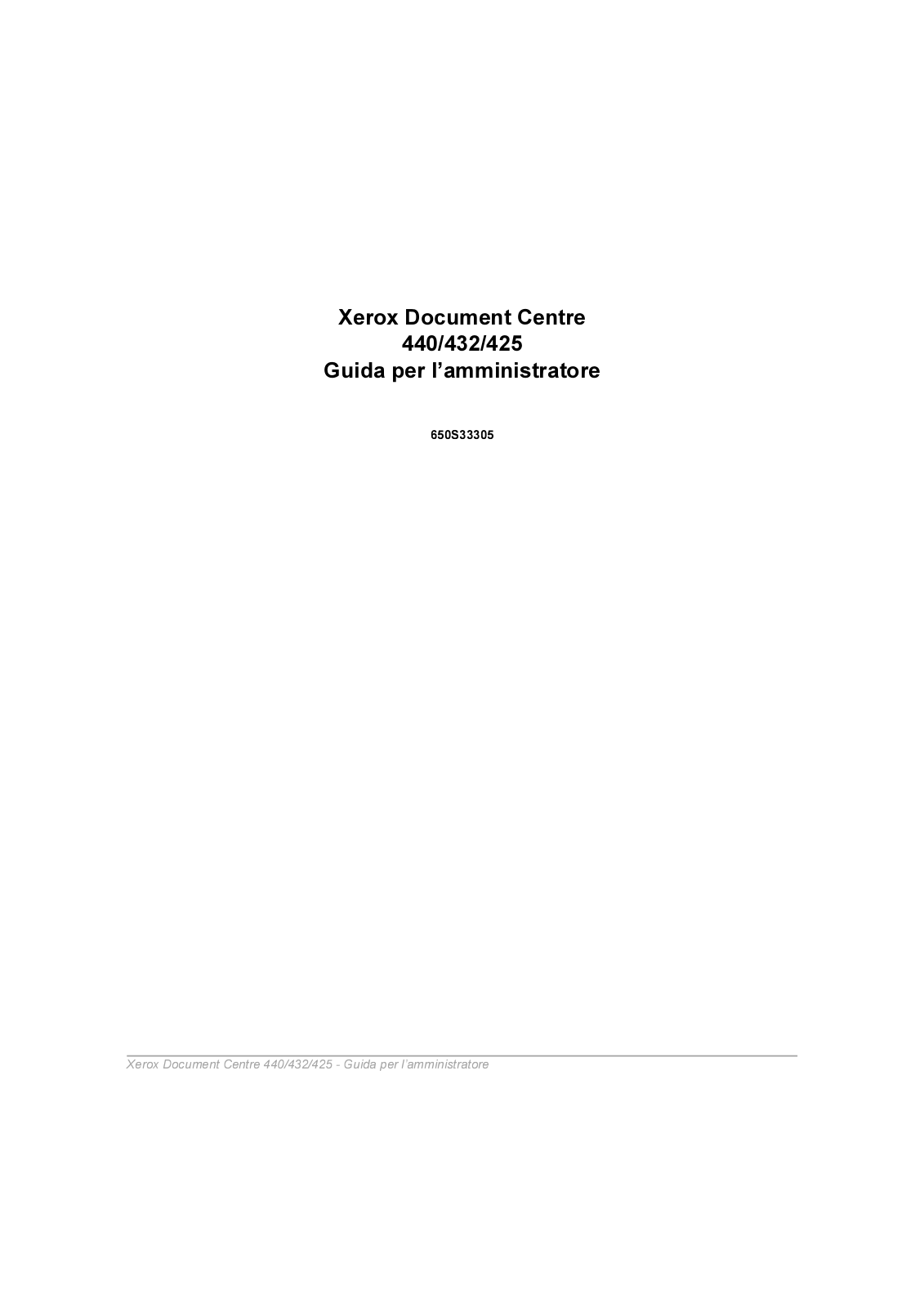 Xerox DOCUMENT CENTRE 425, DOCUMENT CENTRE 440, DOCUMENT CENTRE 432 User Manual