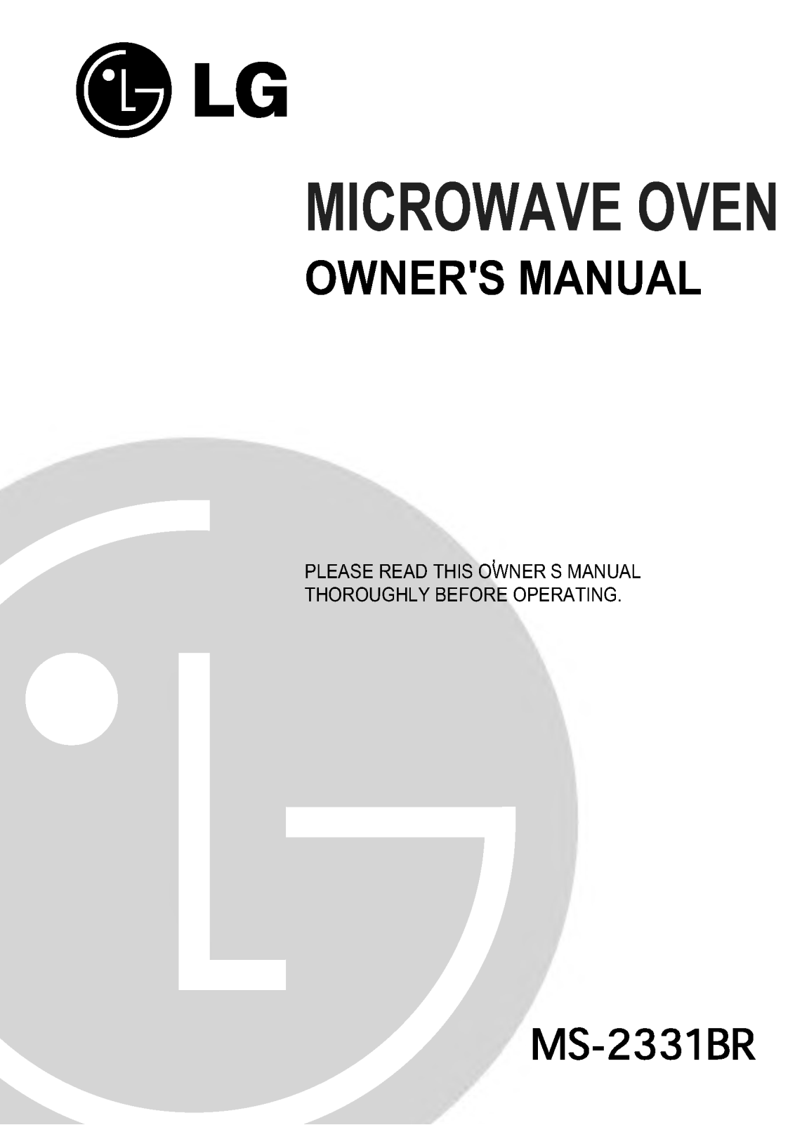 LG MS-2331BR User Manual