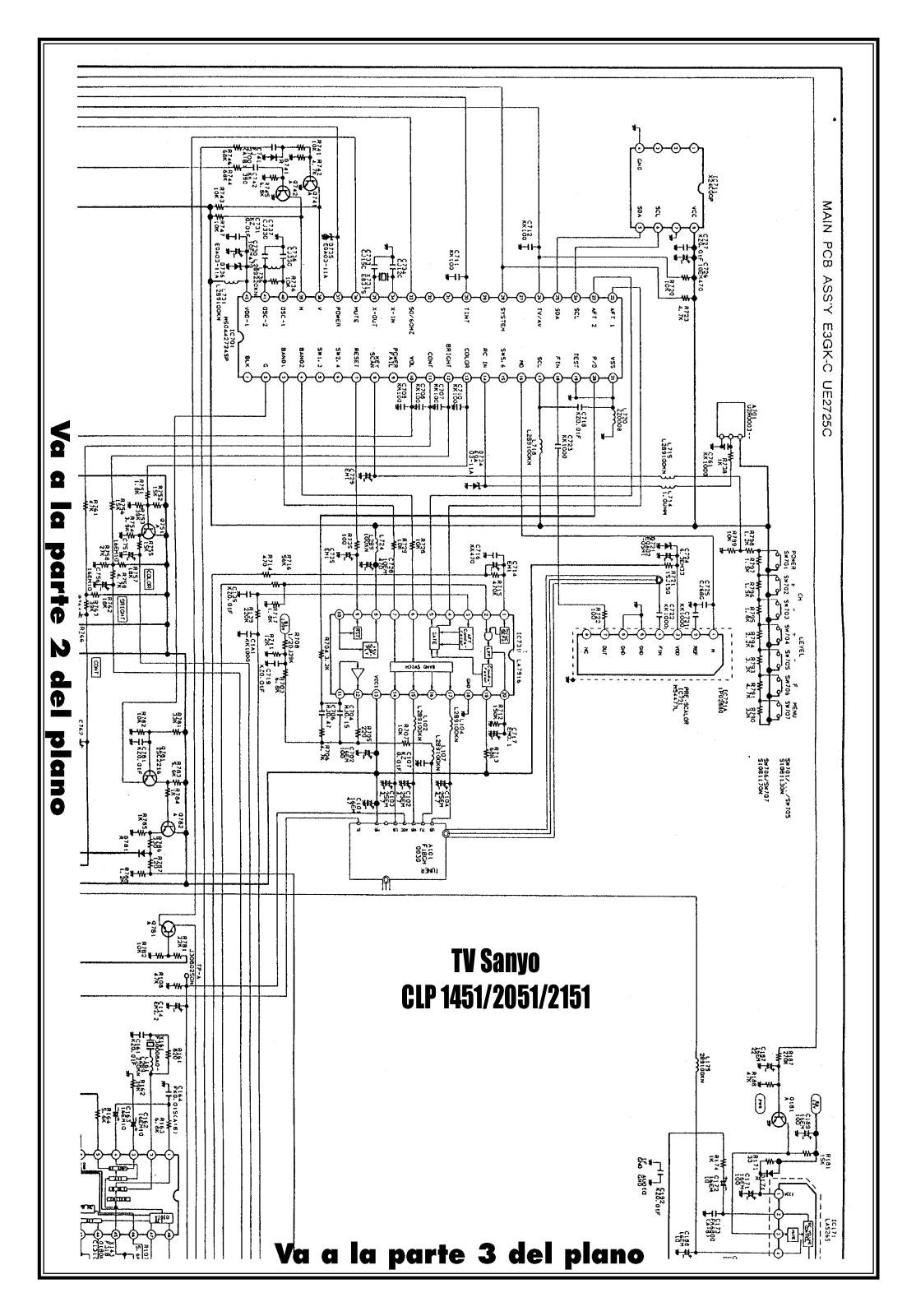 Sanyo CLP1451, CLP2051, CLP2151 Schematic