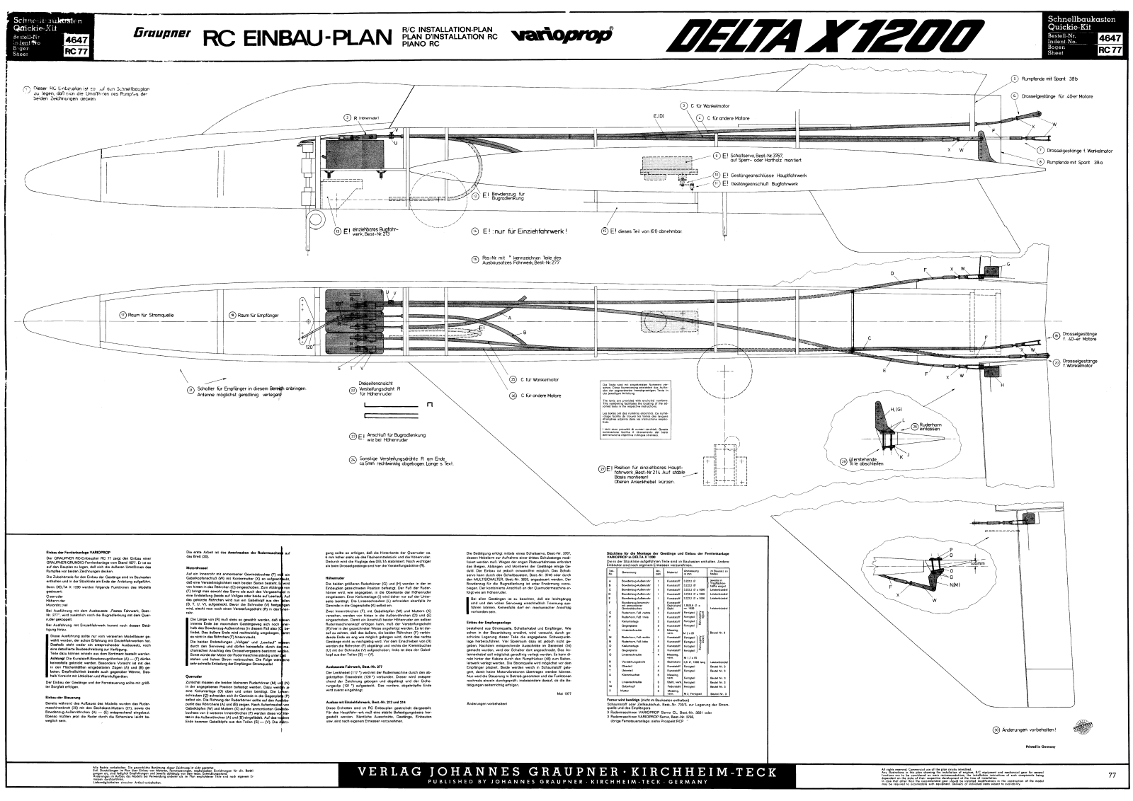 Graupner Delta X 1200 User guide - ManualMachine.com