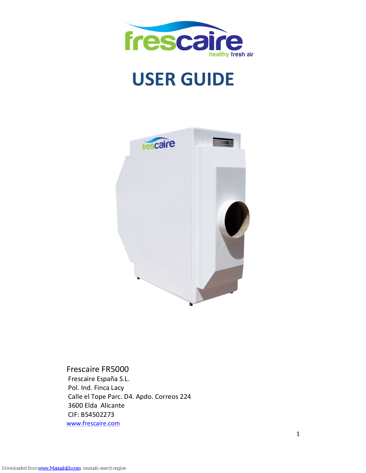 Frescaire FR5000 User Manual