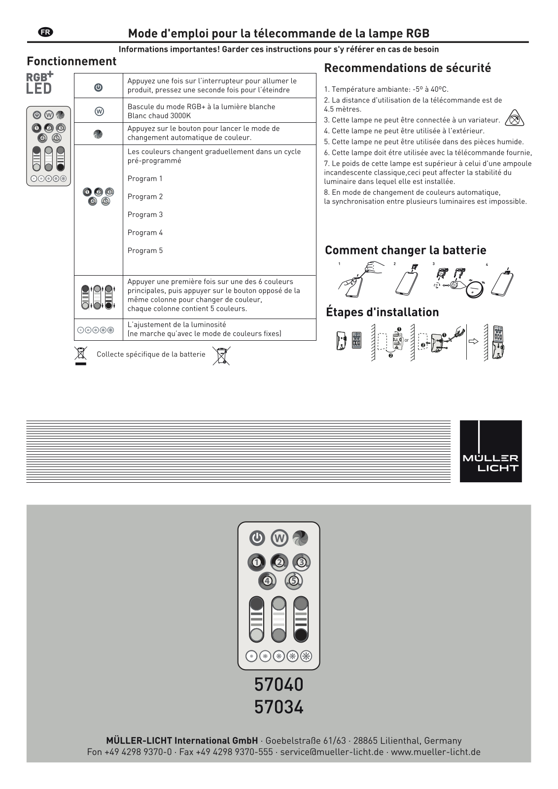 Müller-Licht 57034 User guide