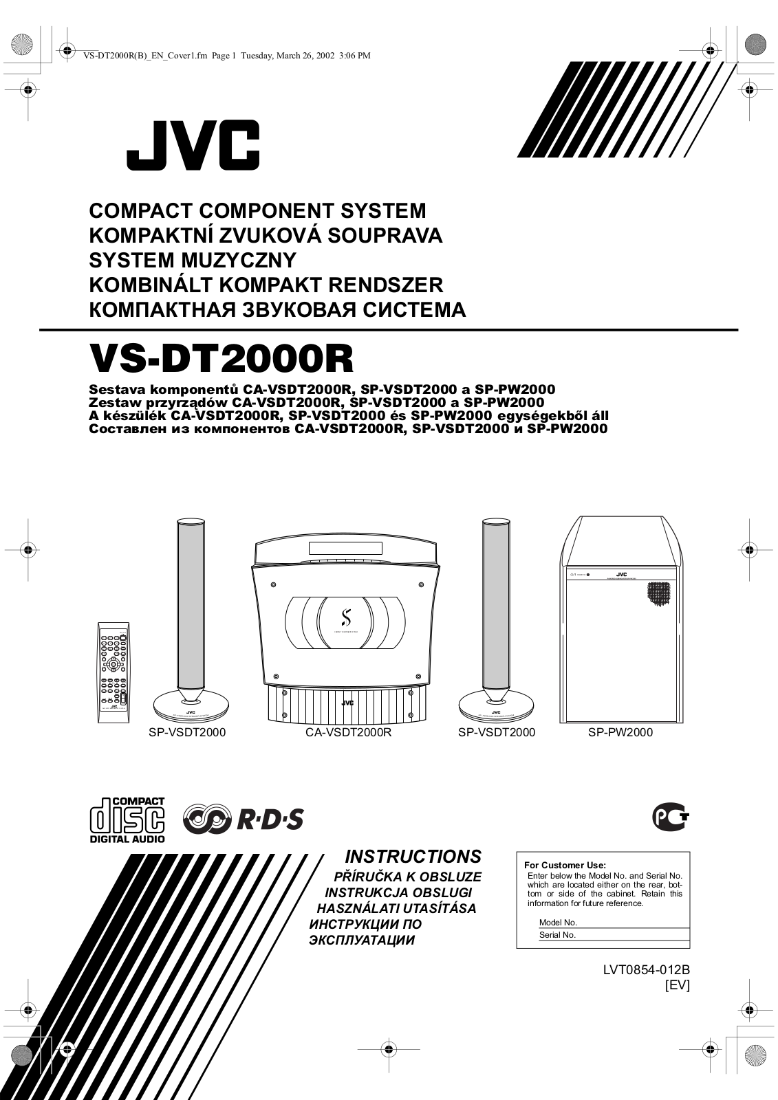 JVC VS-DT2000R User Manual