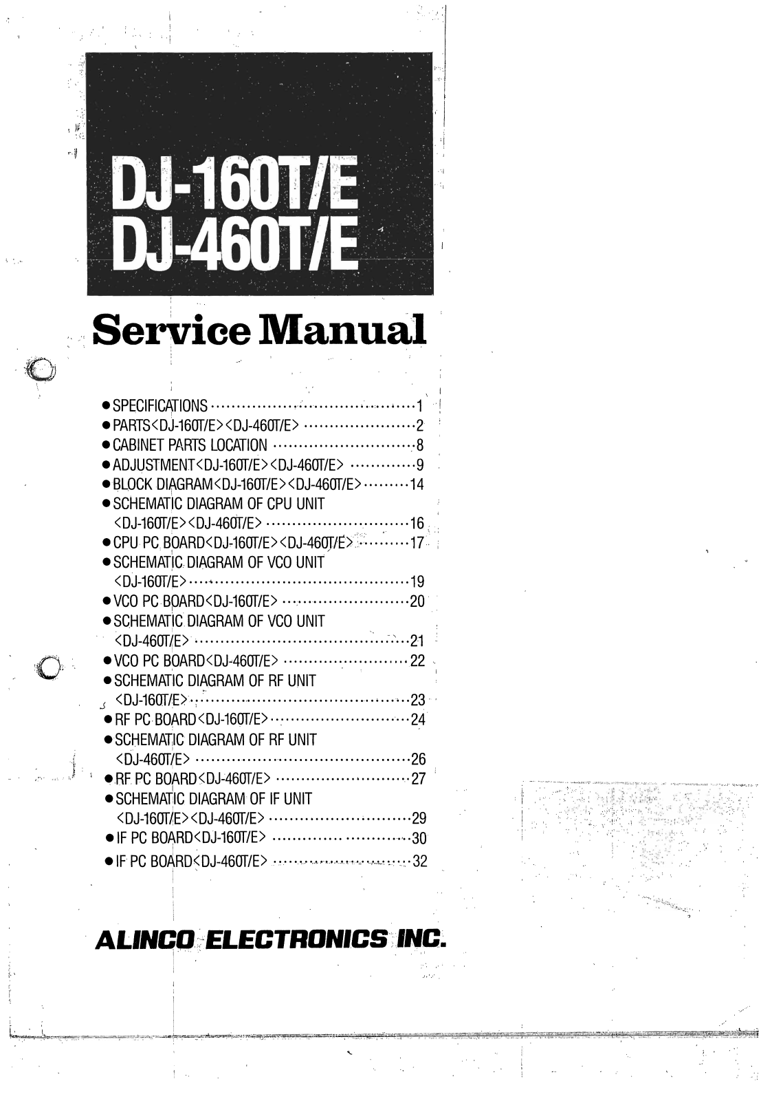 Alinco dj160460SM Service Manual