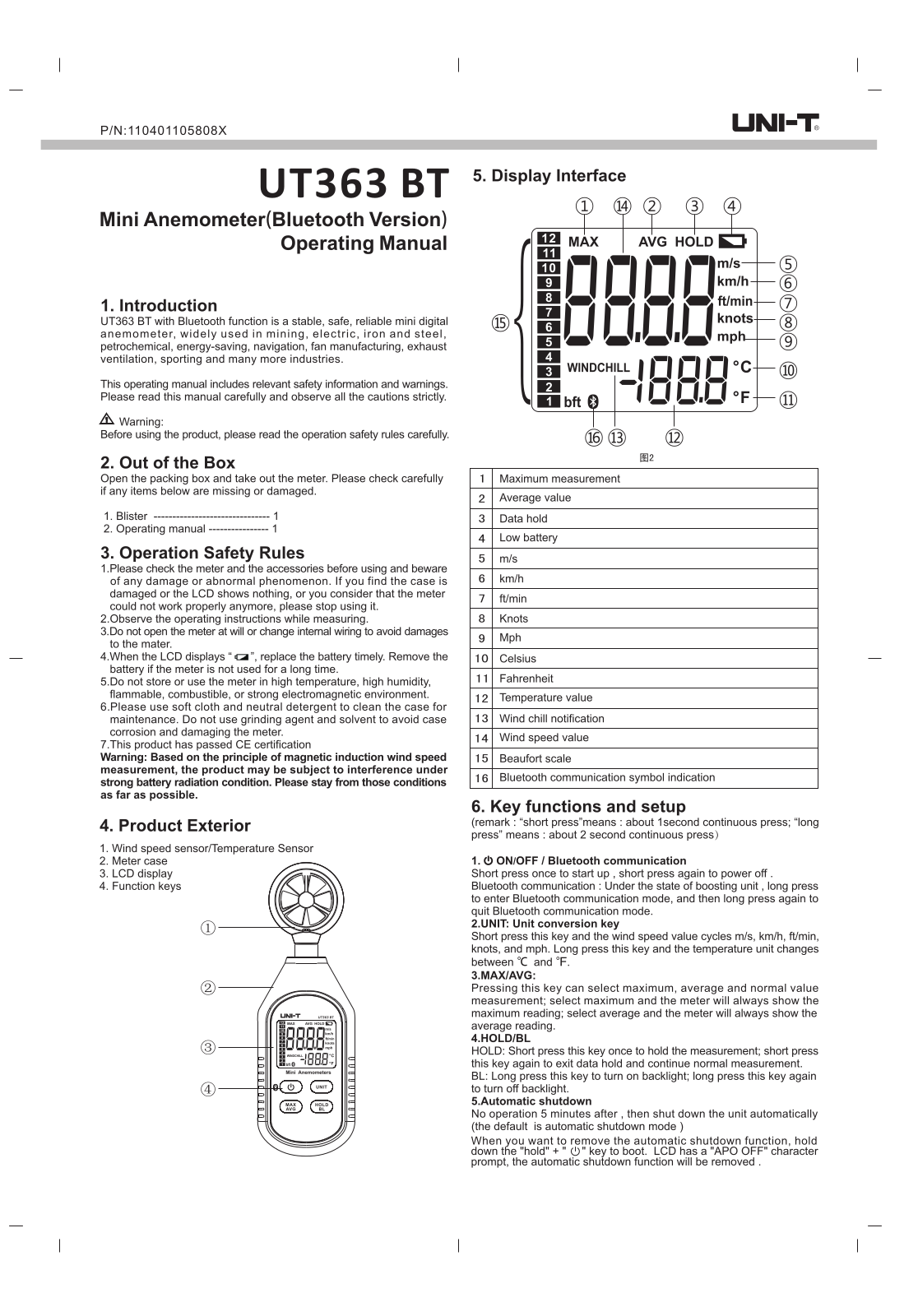 Uni-t UT363 BT User Manual