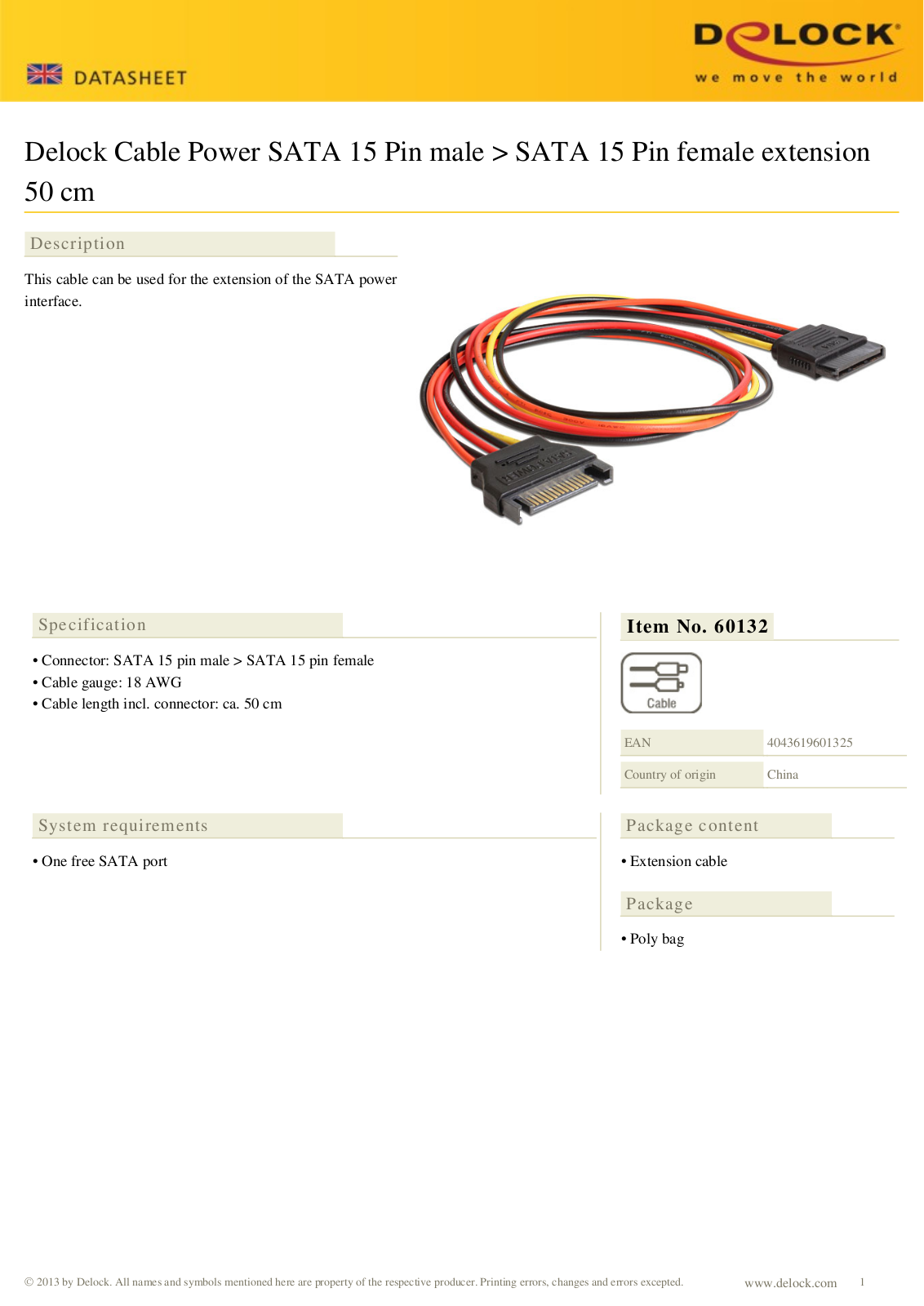 DeLOCK 60132 User Manual