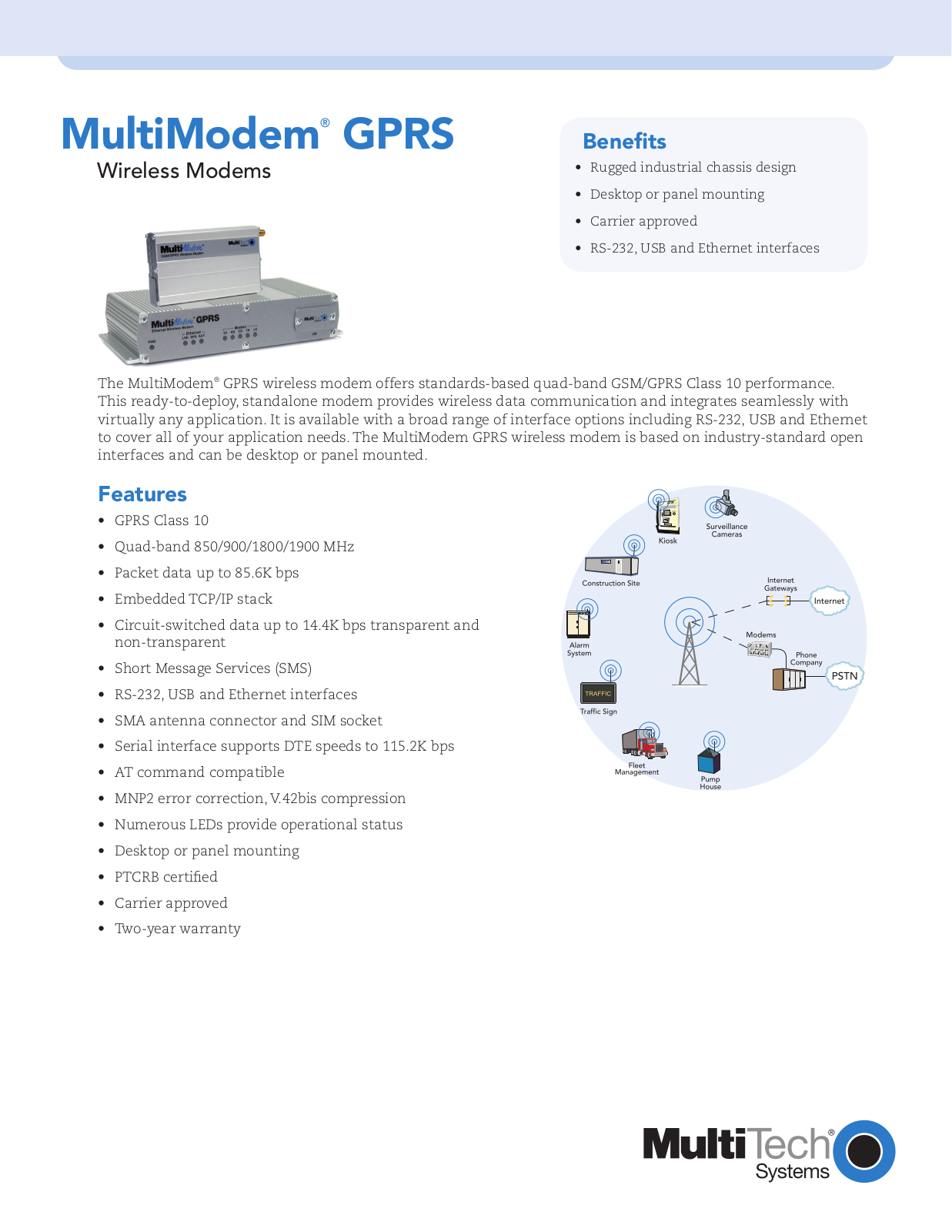 Multi-Tech Systems DE-15, RS-232 User Manual