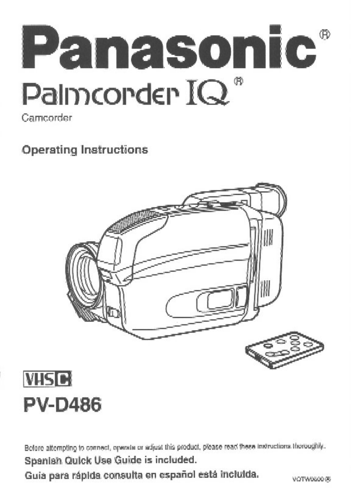 Panasonic PV-D486 User Manual