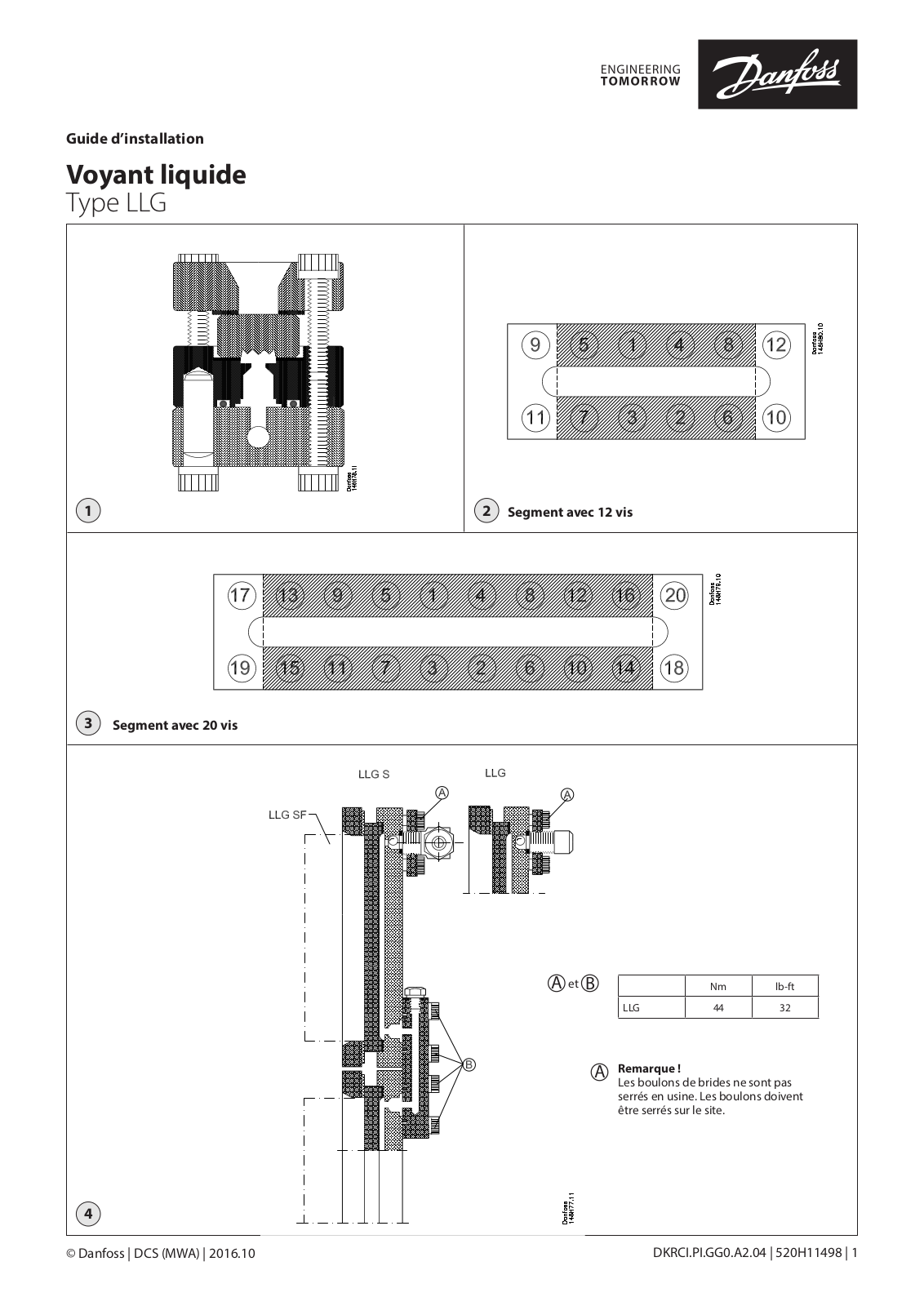 Danfoss LLG, LLG S Installation guide