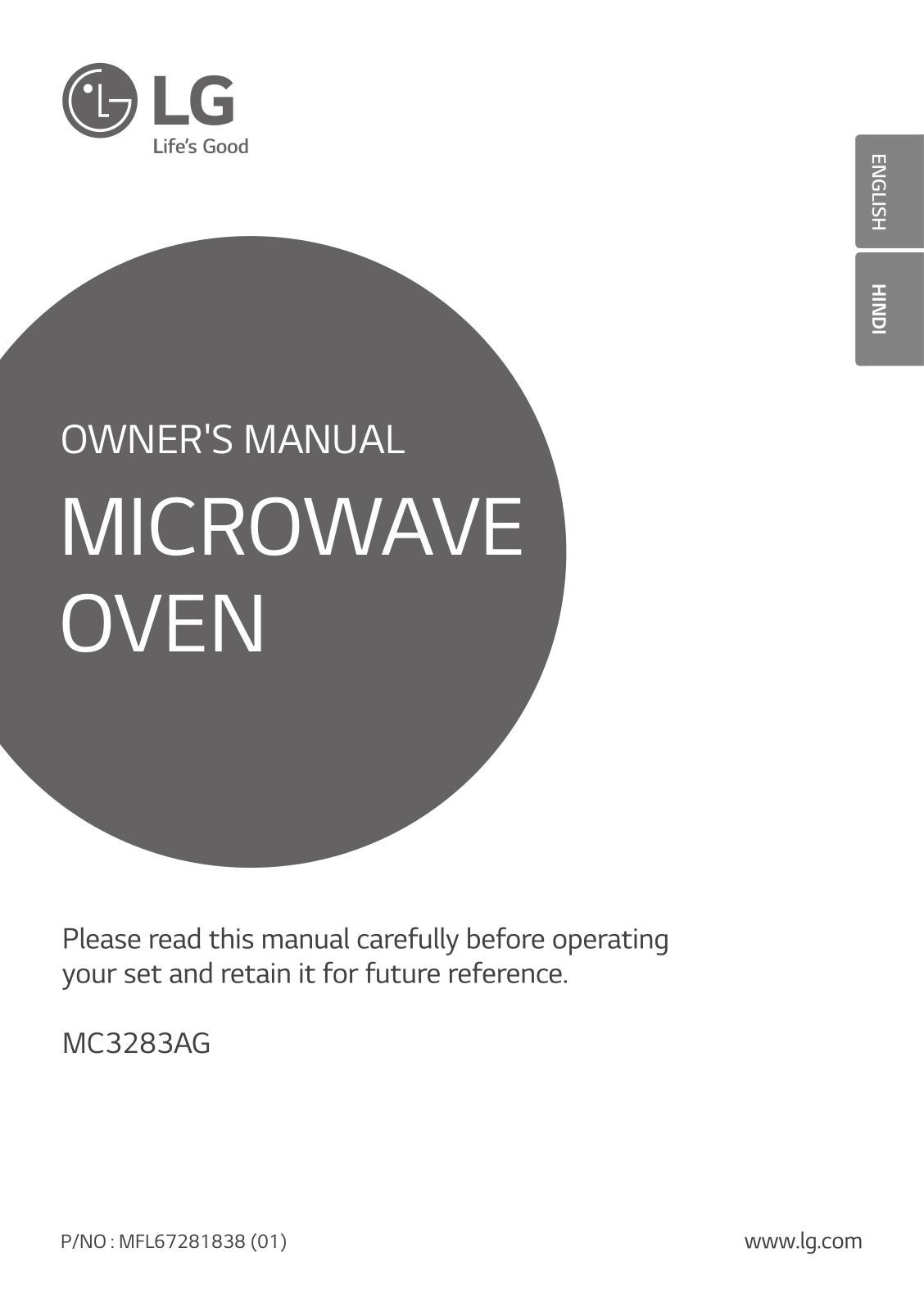 LG MC3283AG Owner’s Manual