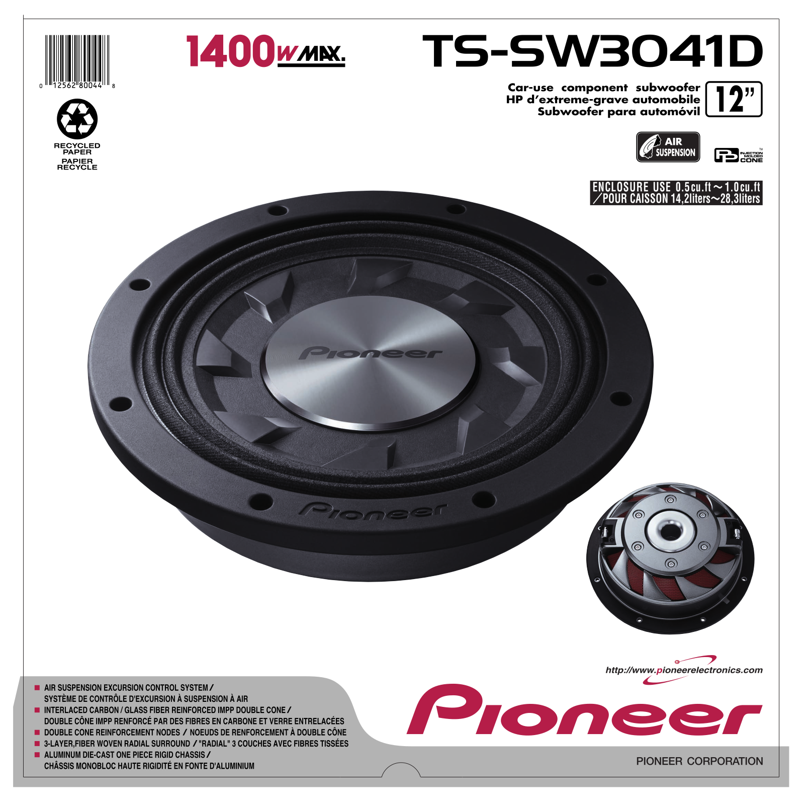 Pioneer TS-SW3041D User Manual