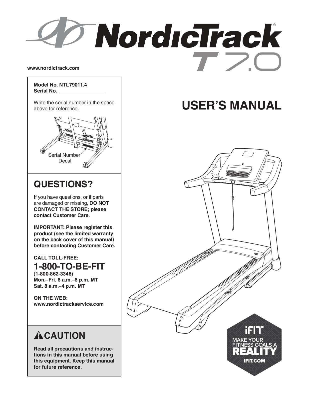 NordicTrack NTL790114 Owner's Manual