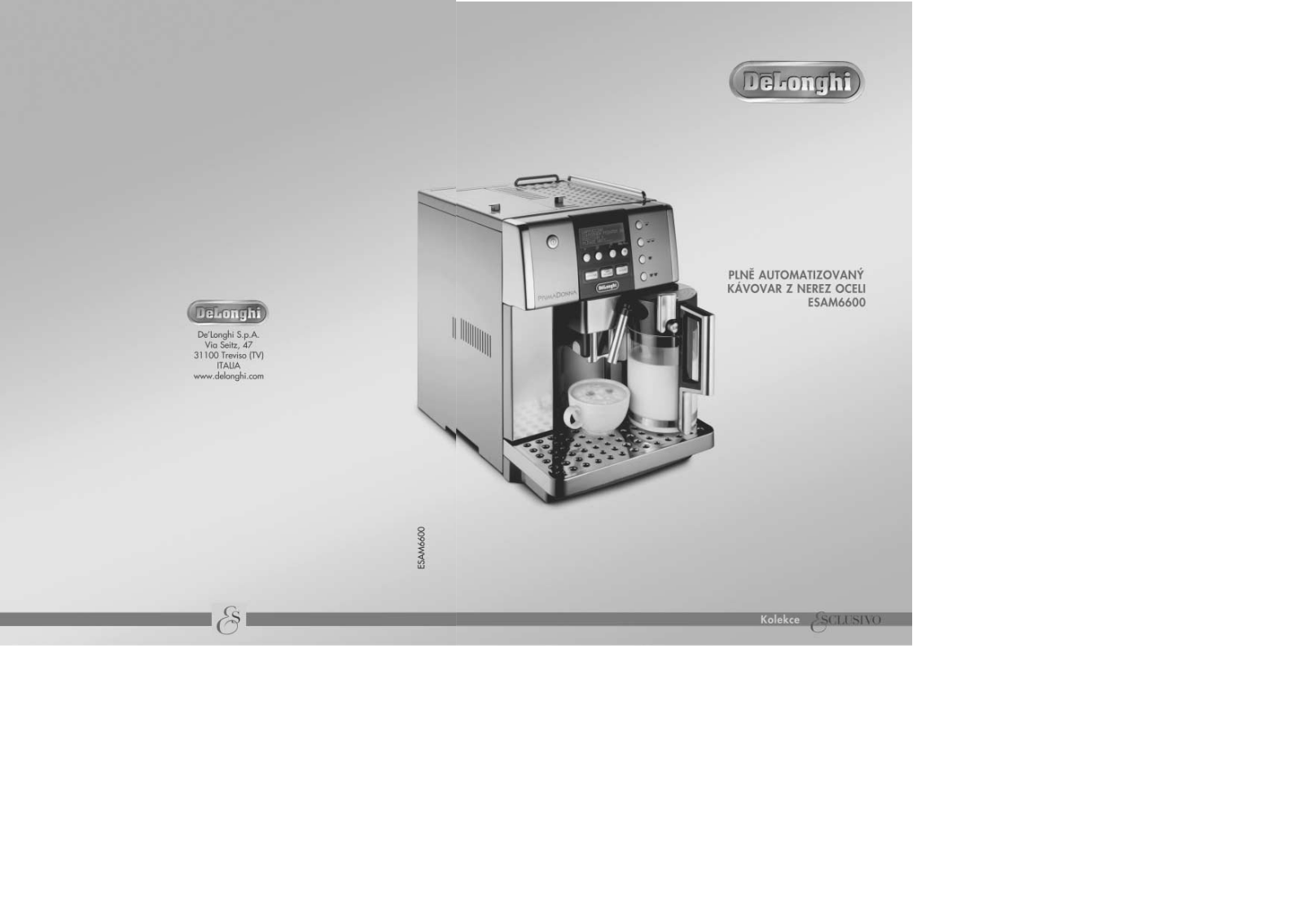 DeLonghi PrimaDonna ESAM 6600 User Manual