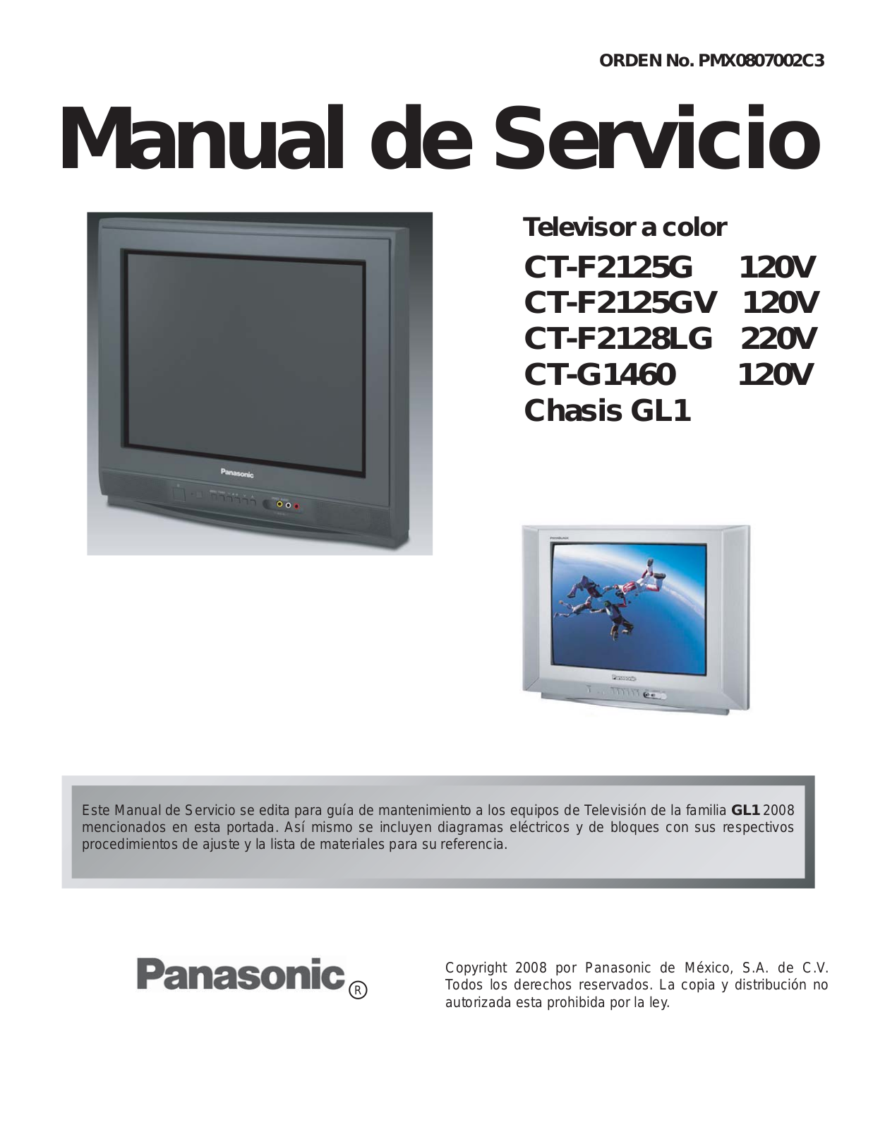 Panasonic CT-F2125GV, CT-F2128LG, CT-G1460 Service Manual