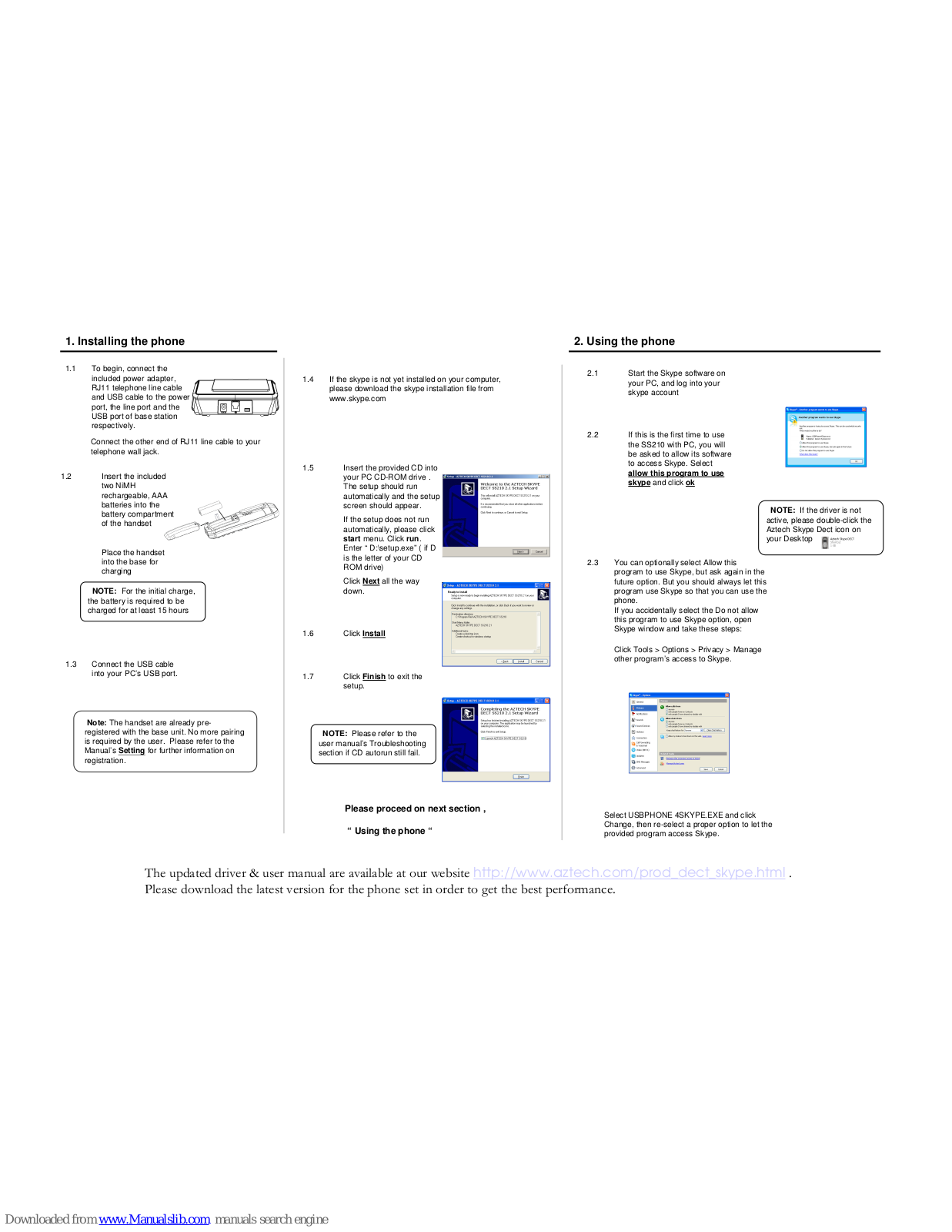 Aztech SS210 User Manual