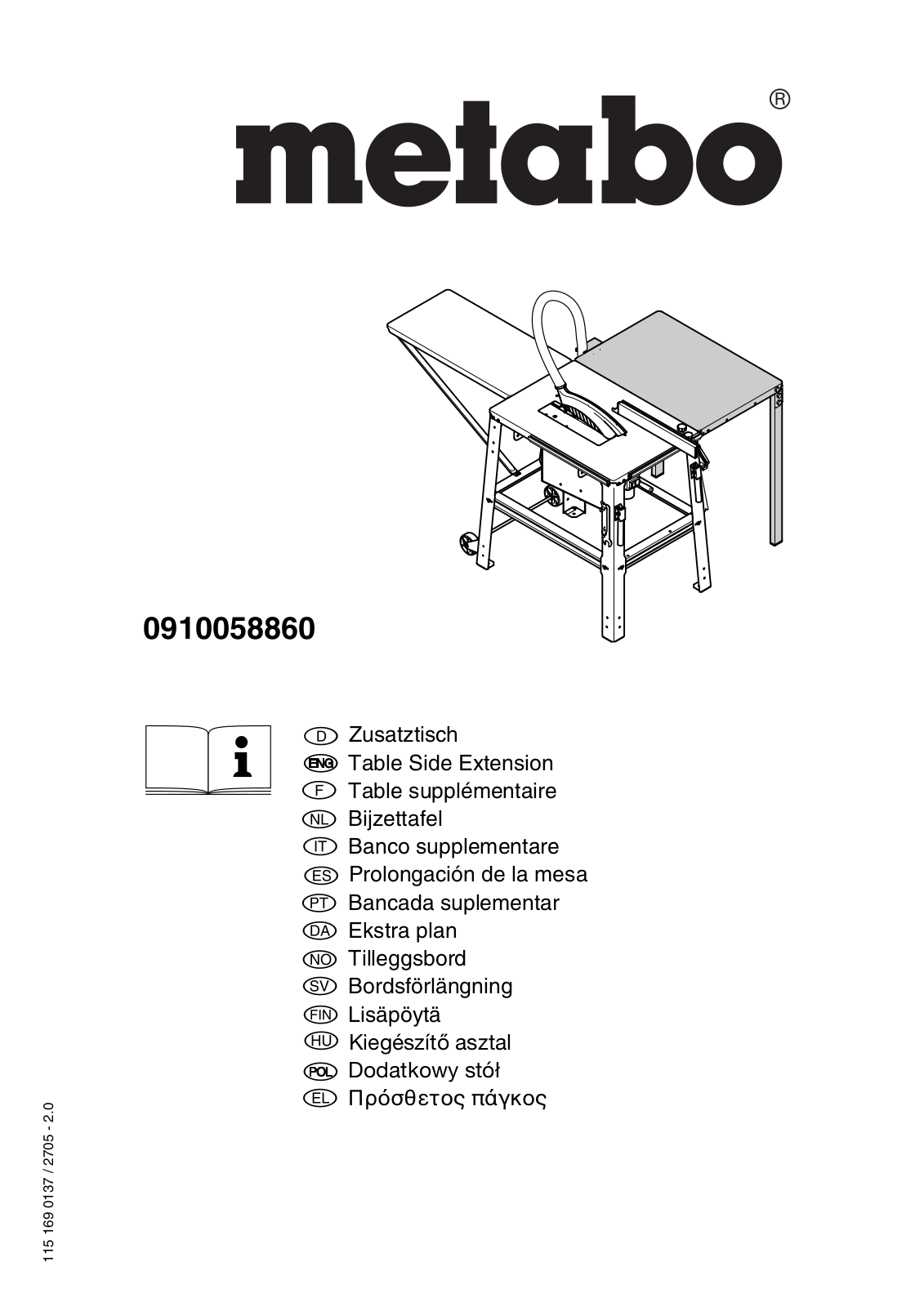 Metabo 0910058860 User guide - ManualMachine.com
