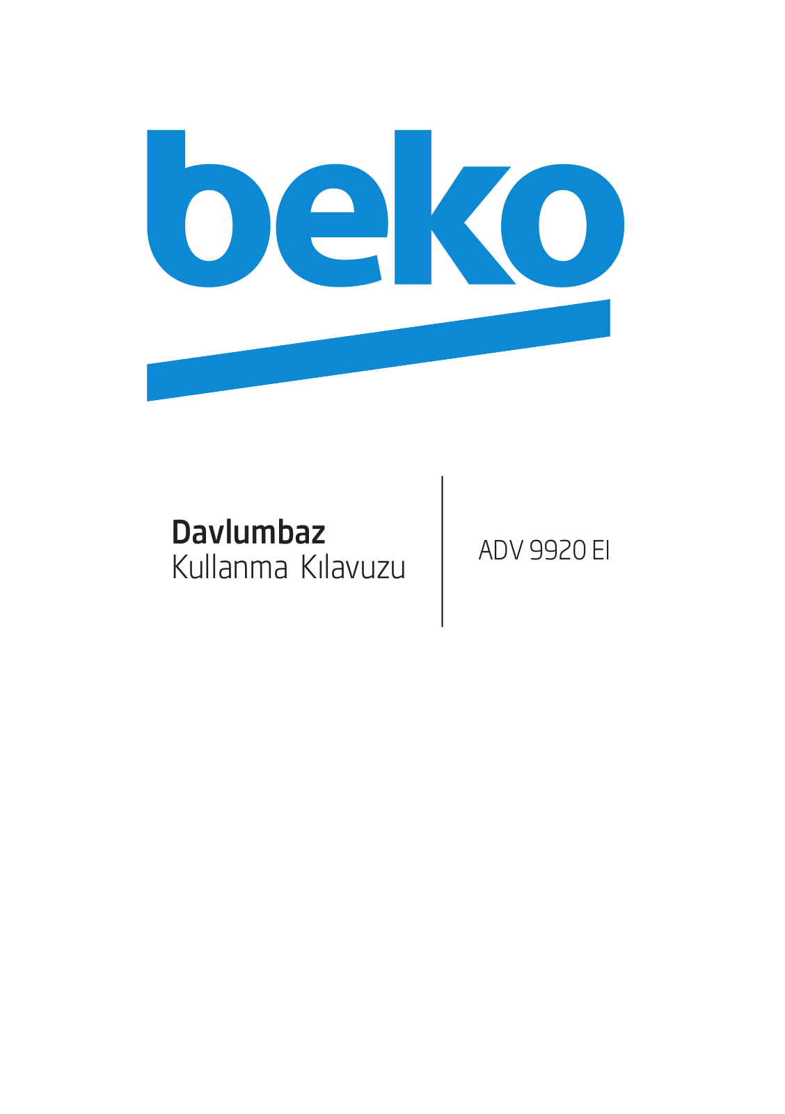 Beko ADV 9920 EI User manual