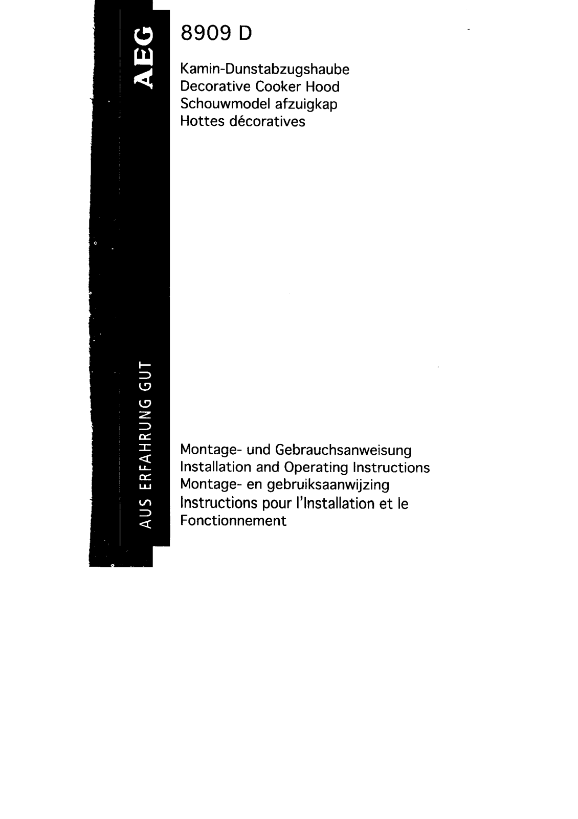 AEG-Electrolux 8909D-M User Manual