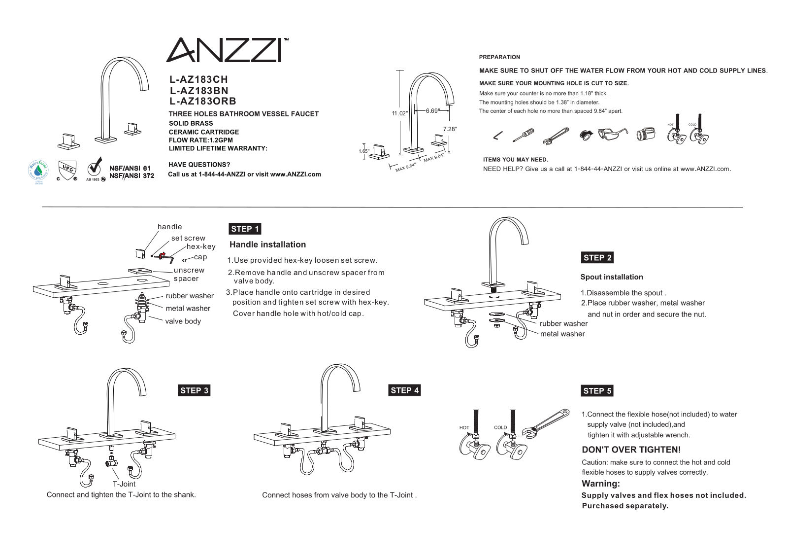 ANZZI BCYN1035 Installation & Assembly - ManualMachine.com
