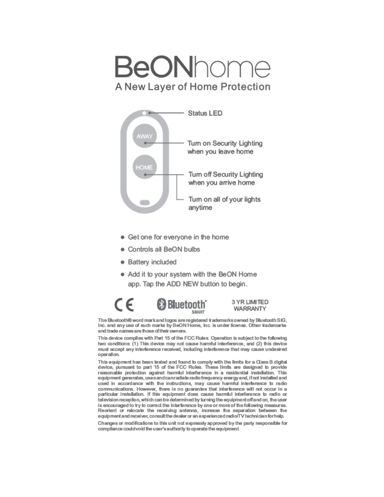 BeON Home 4001 User Manual