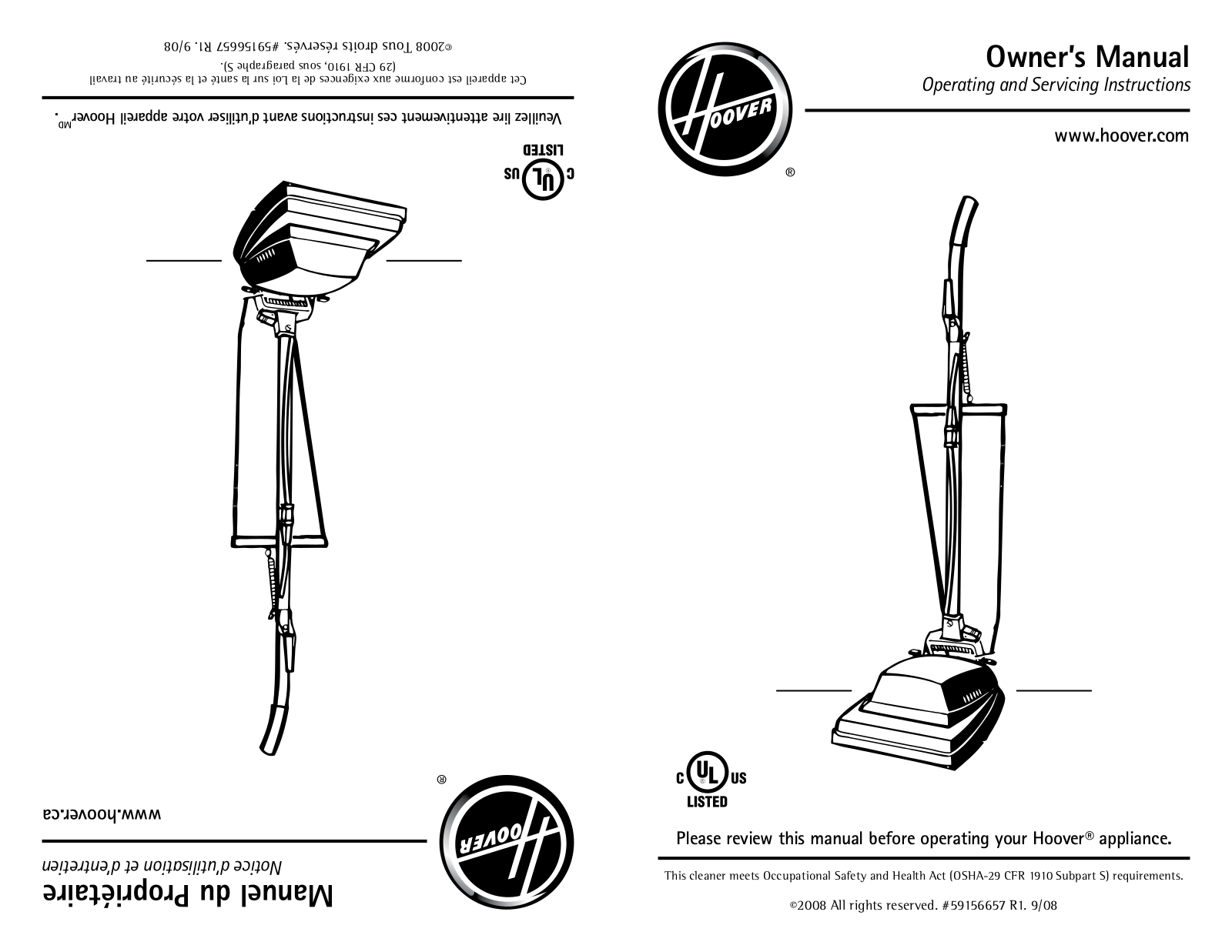 Hoover C1431010 User Manual