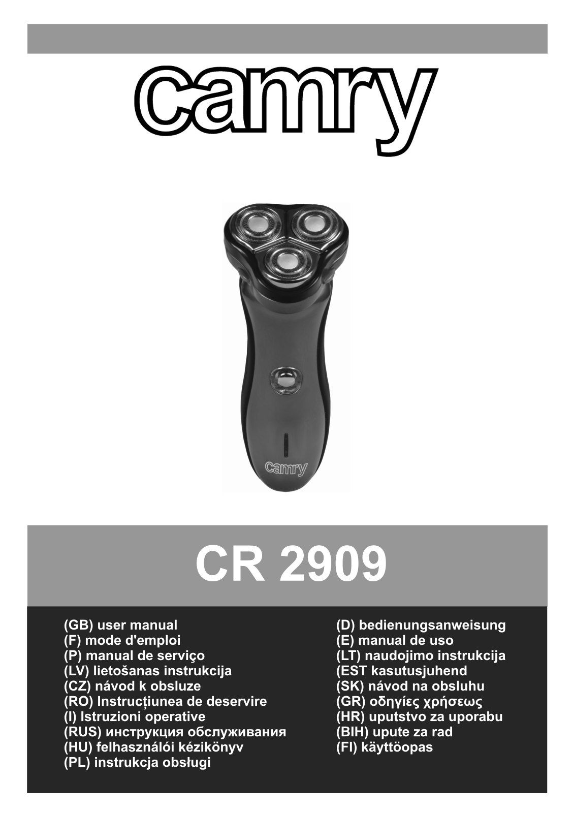 Camry CR 2909 User Manual