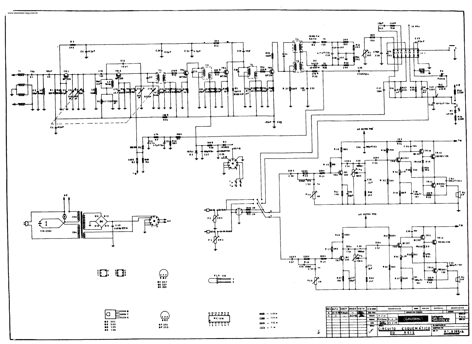 Grundig R-615 Schematic