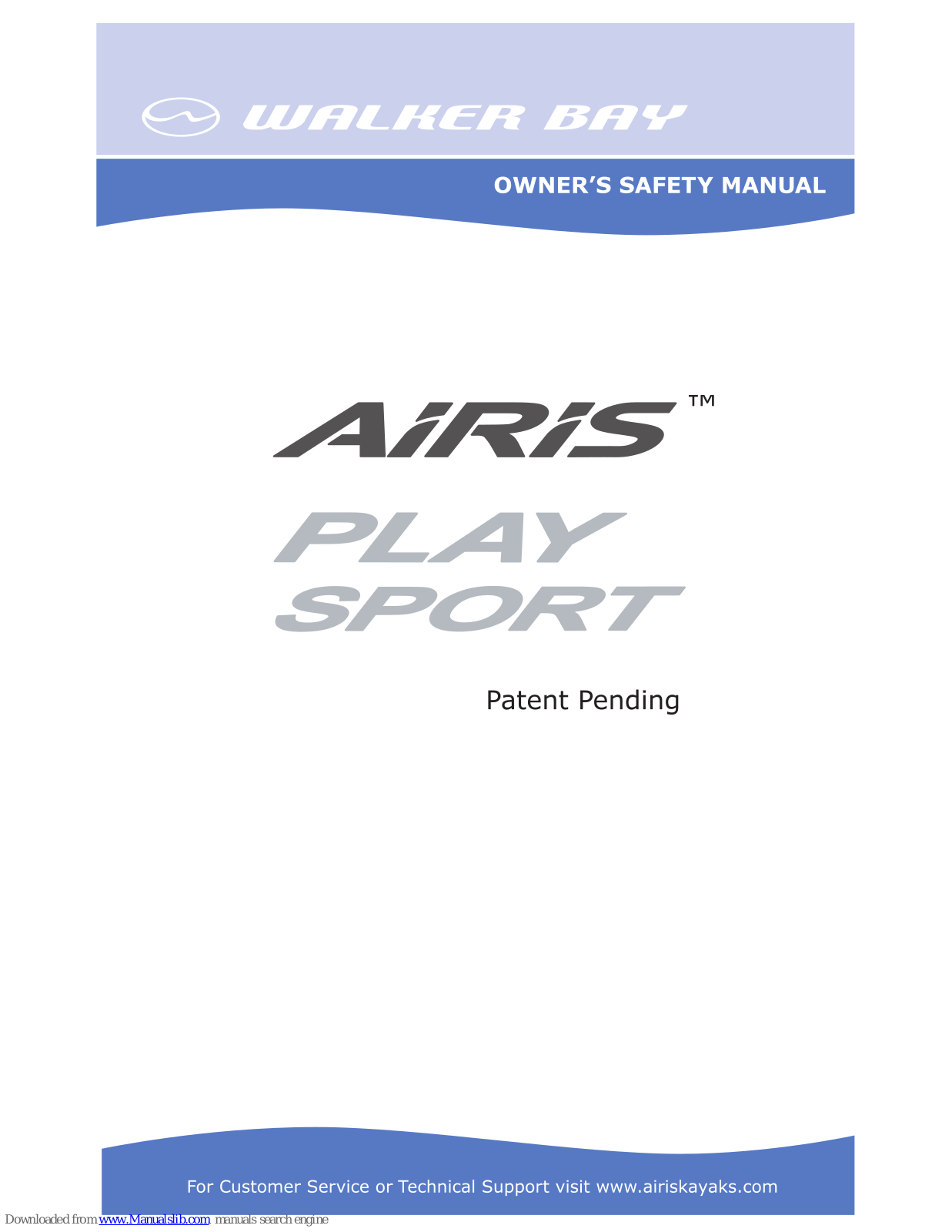 Walker Bay Airis Owners & Safety Manual