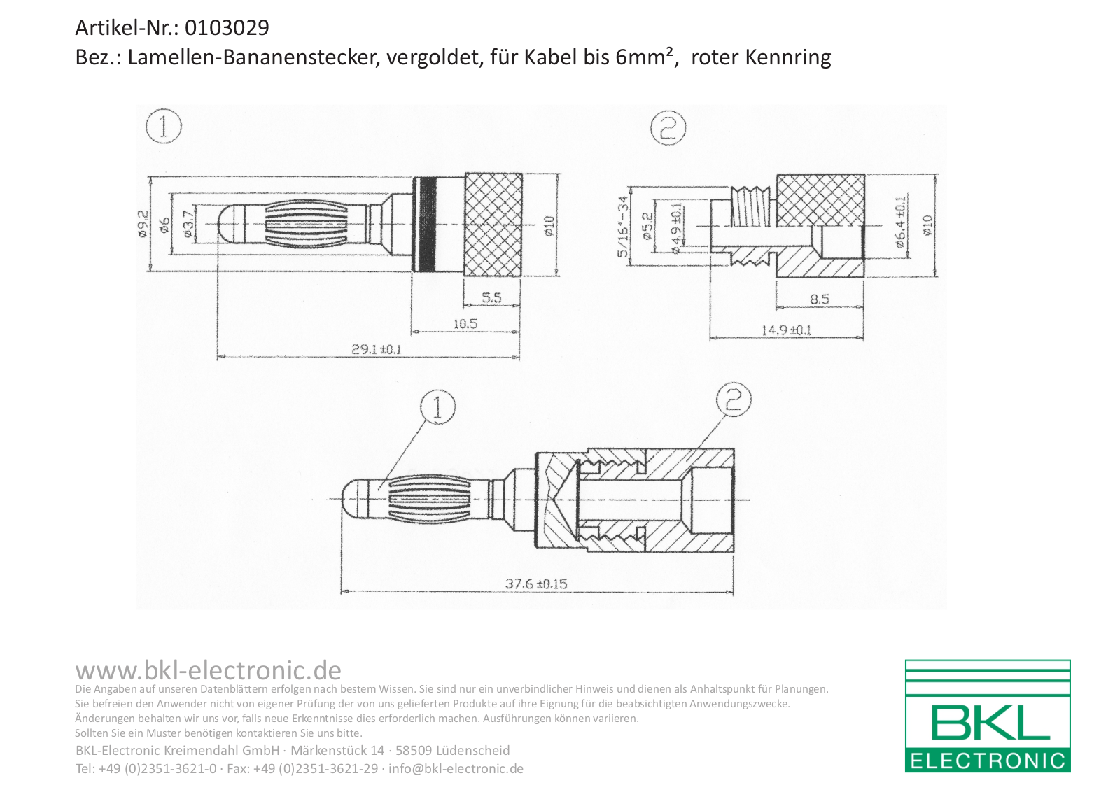 BKL LBS VG RT Datasheet - ManualMachine.com