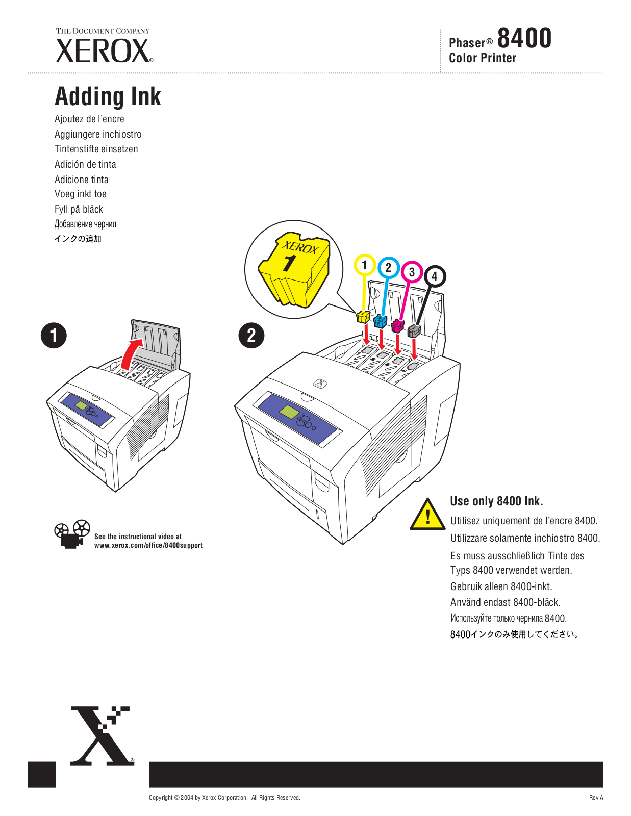 XEROX Phaser 8400dp User Manual