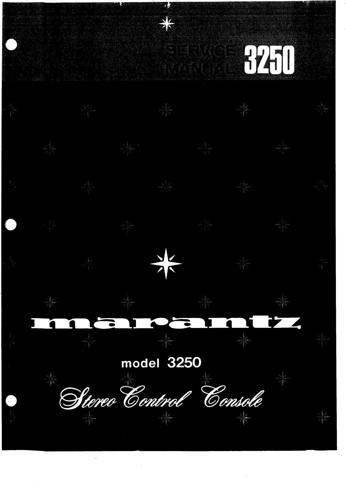 Marantz 3250B Preamplifier, 3250 Service Manual