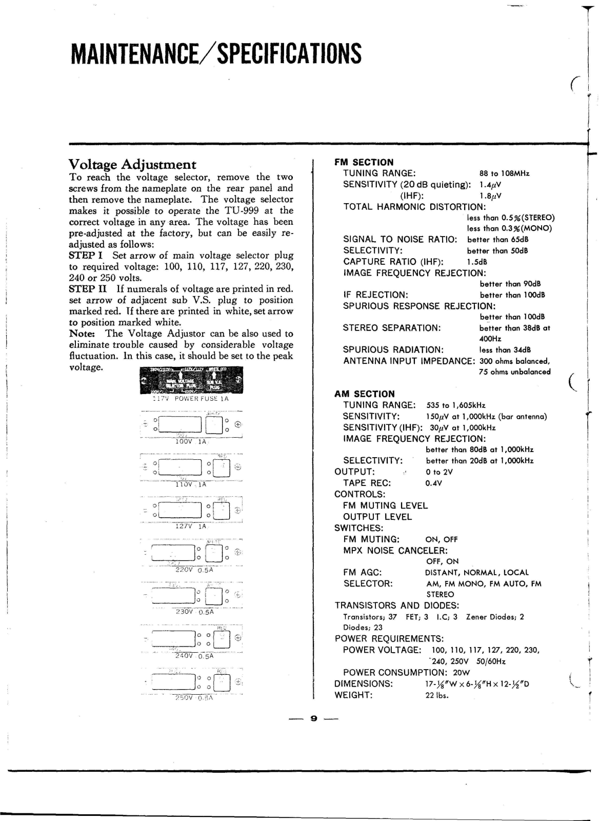 Sansui TU-999 Schematic